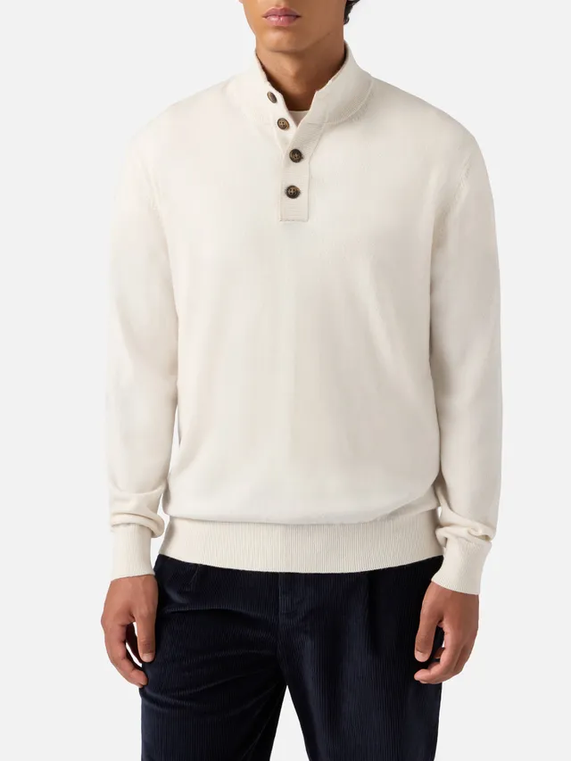mc2-saint-barth-maglione-mezzocollo-con-zip-in-lana-merino-e-cashmere-bianco image 1