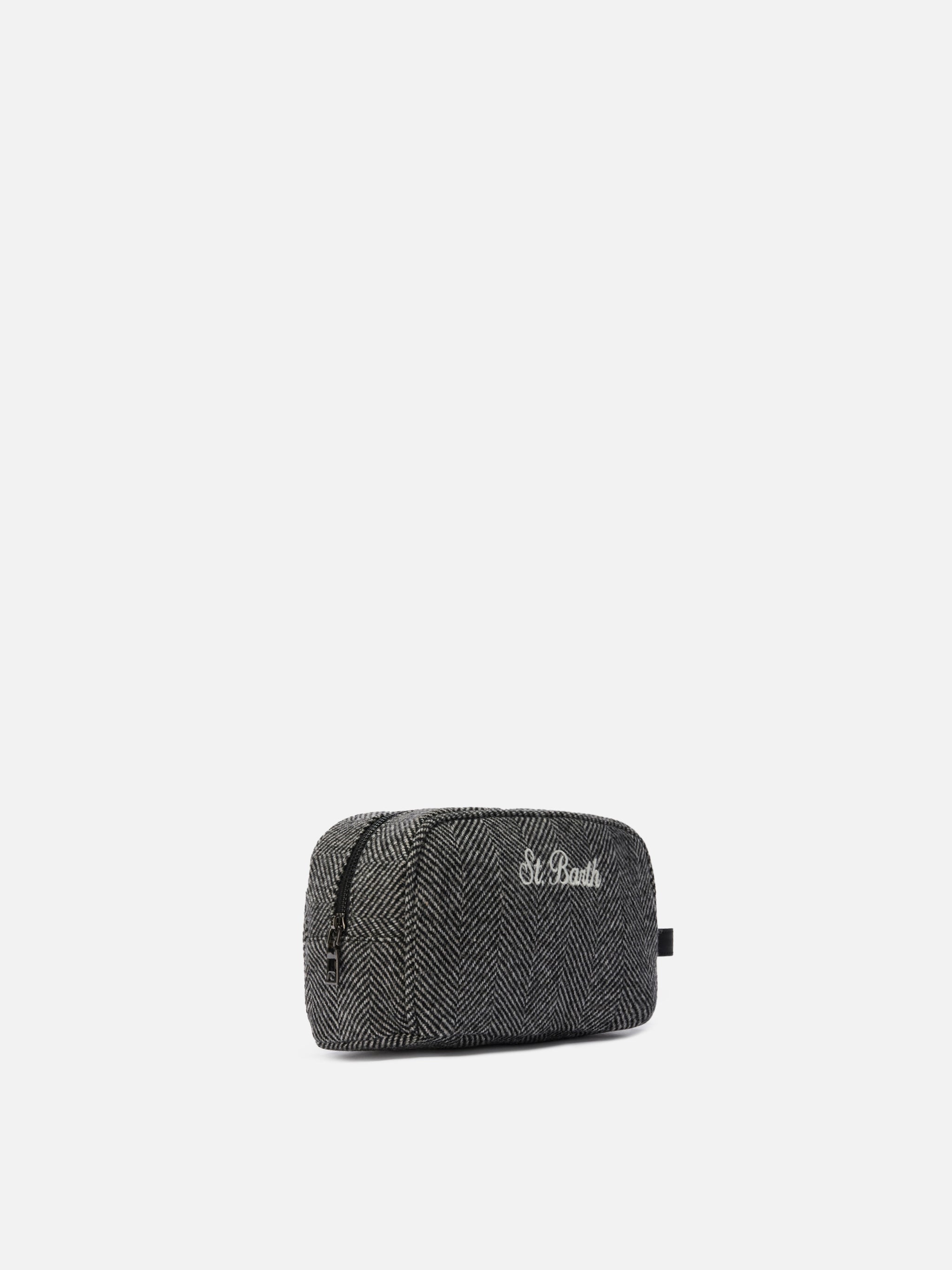 mc2-saint-barth-westwood-wool-vanity-case-misto-lana-spinato-nero-26x16x12-cm image 2
