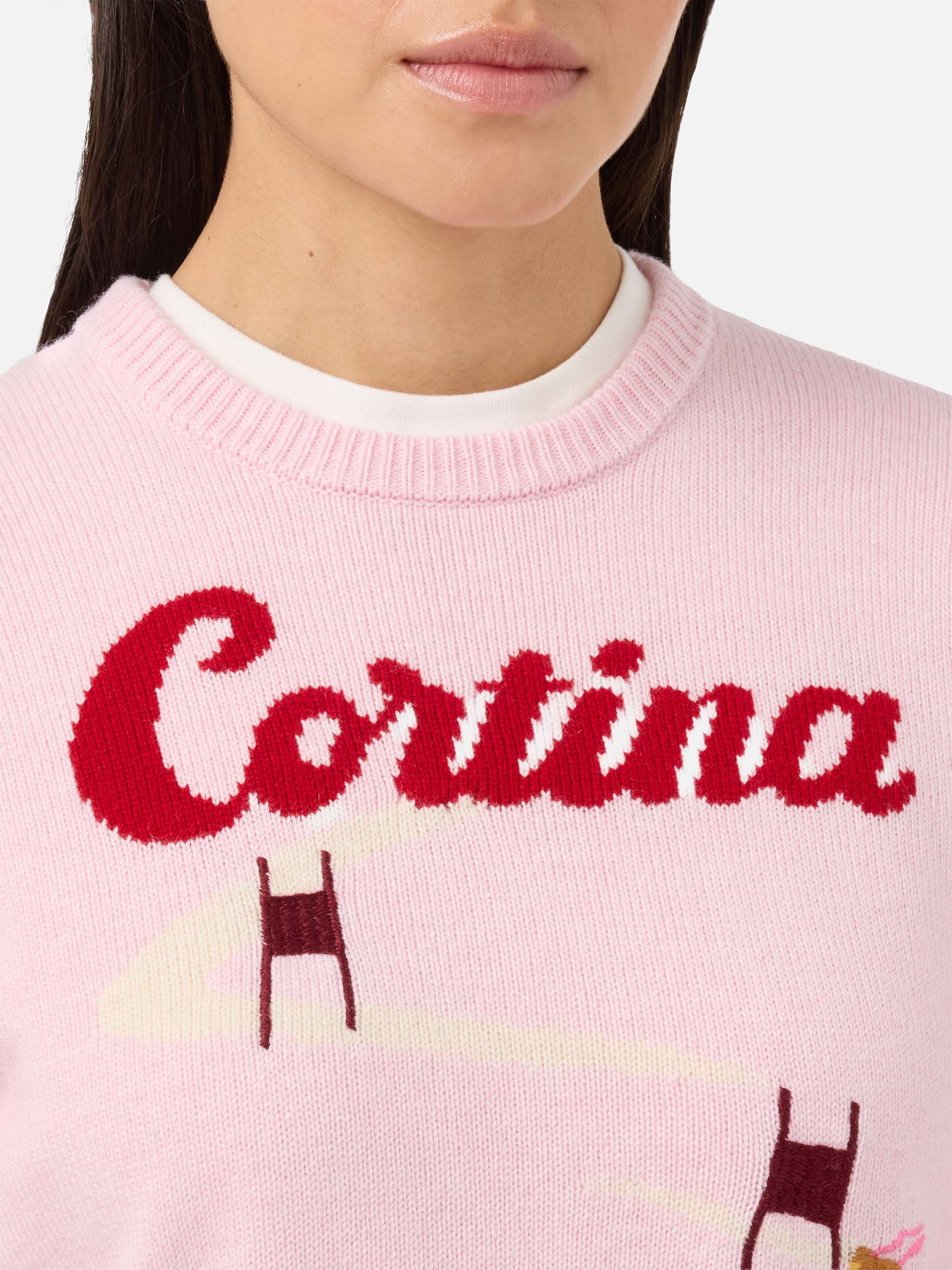 mc2-saint-barth-new-queen-maglione-donna-in-misto-cashmere-rosa-cortina image 2