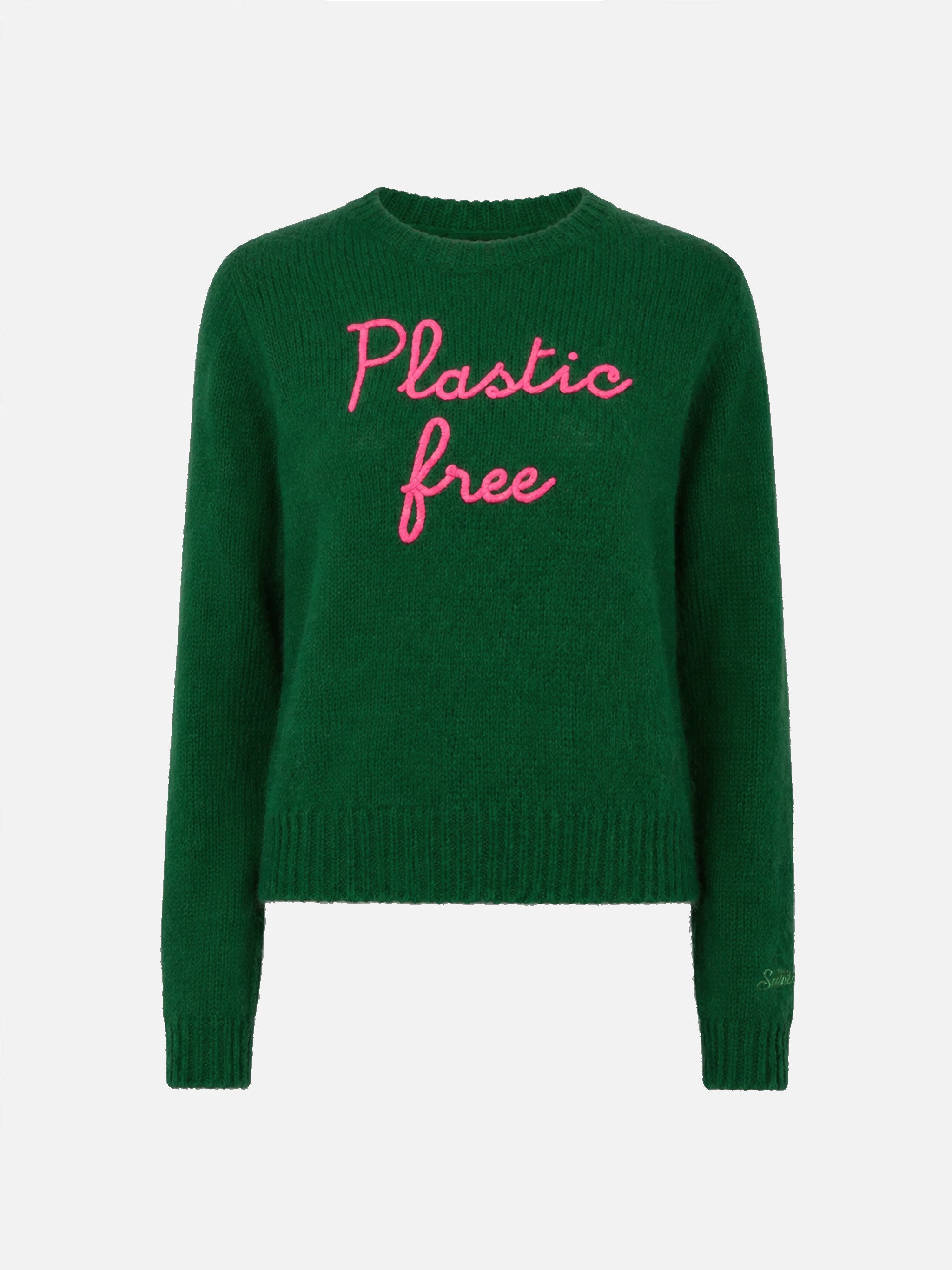maglione-mc2-saint-barth-new-queen-crop-con-ricamo-plastic-free-verde image 4