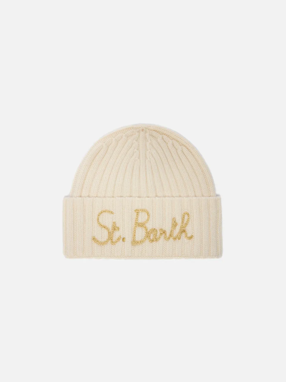 mc2-saint-barth-wengen-berretto-misto-cashmere-bianco-ricamo-lurex image 1