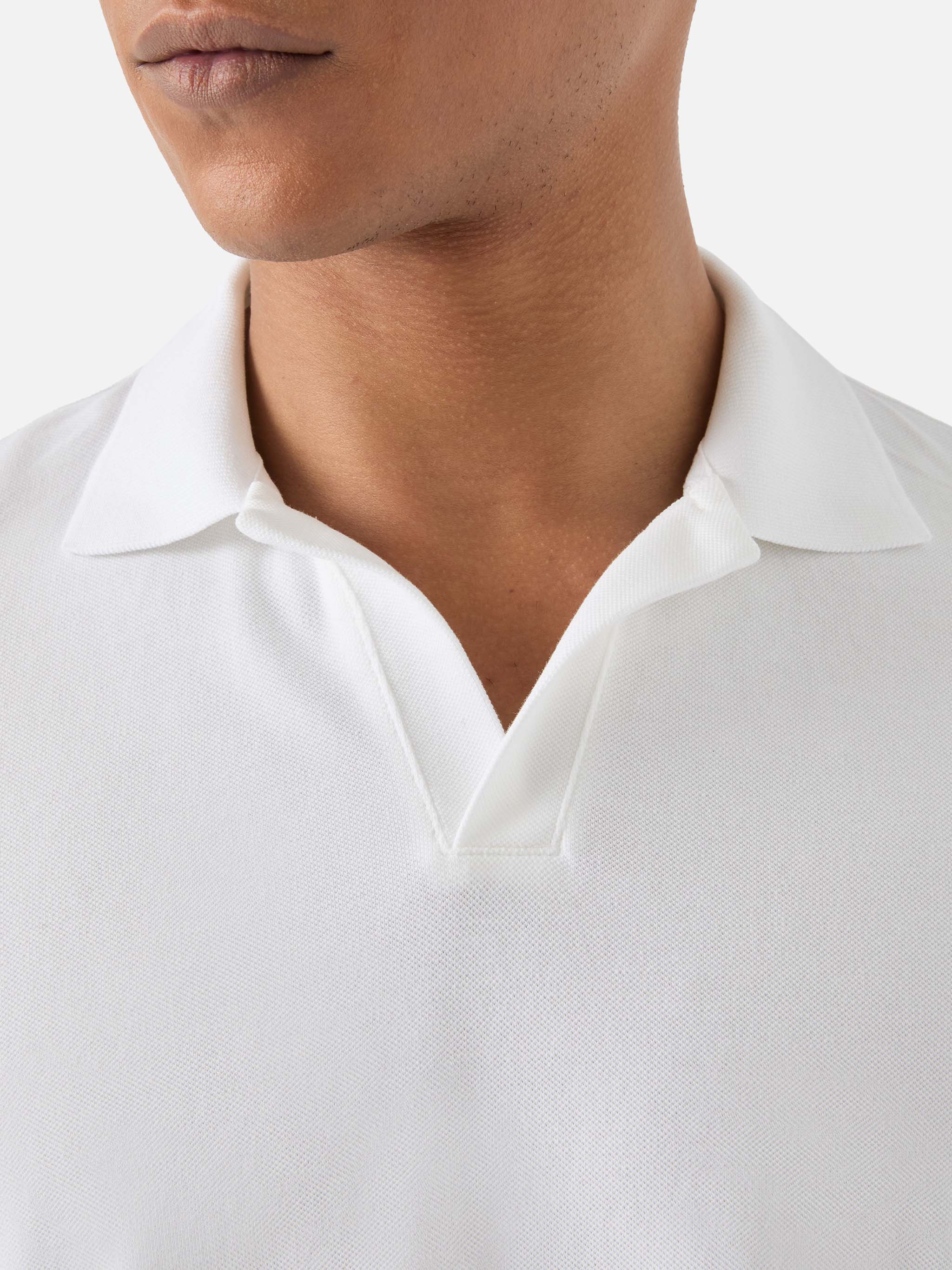 polo-mc2-saint-barth-charles-in-piquet-di-cotone-bianco-maniche-corte-e-ricamo-s image 2