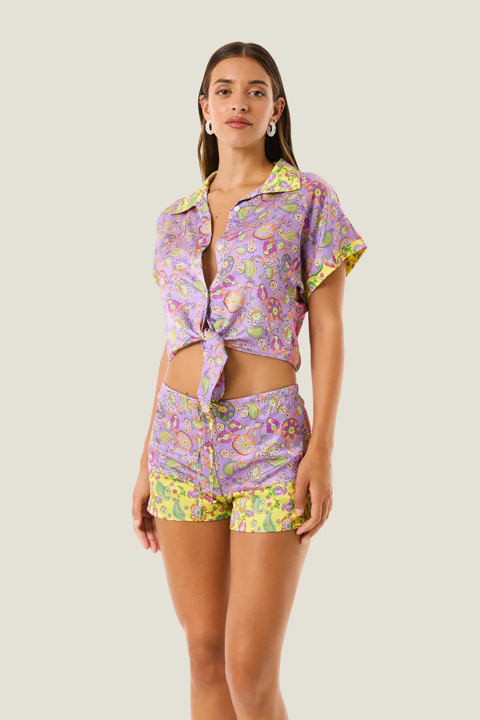 4giveness-camicia-crop-smanicata-con-nodo-boho-chic-cover-up image 1