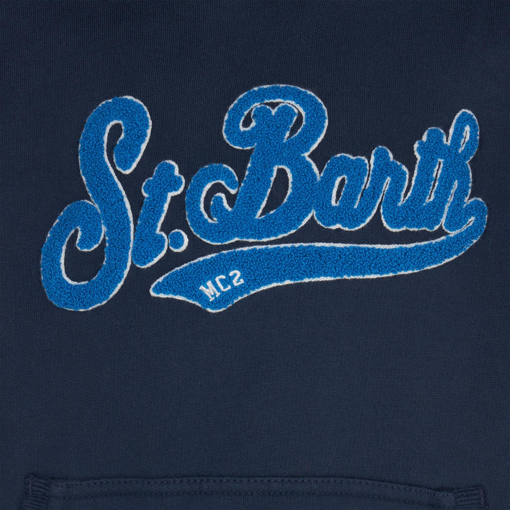 mc2-saint-barth-felpa-bambino-blu-navy-con-cappuccio image 2