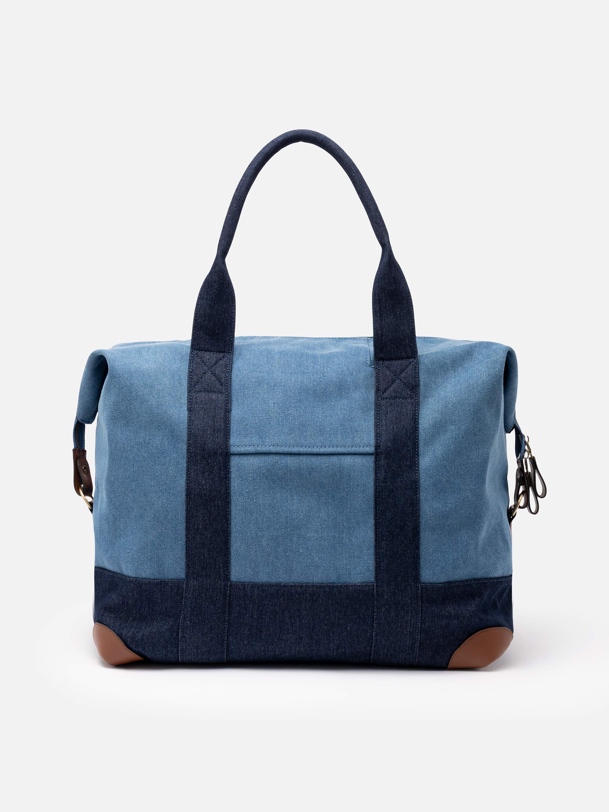 mc2-saint-barth-travel-duffel-bag-borsone-viaggio-denim-righe-con-pelle image 3