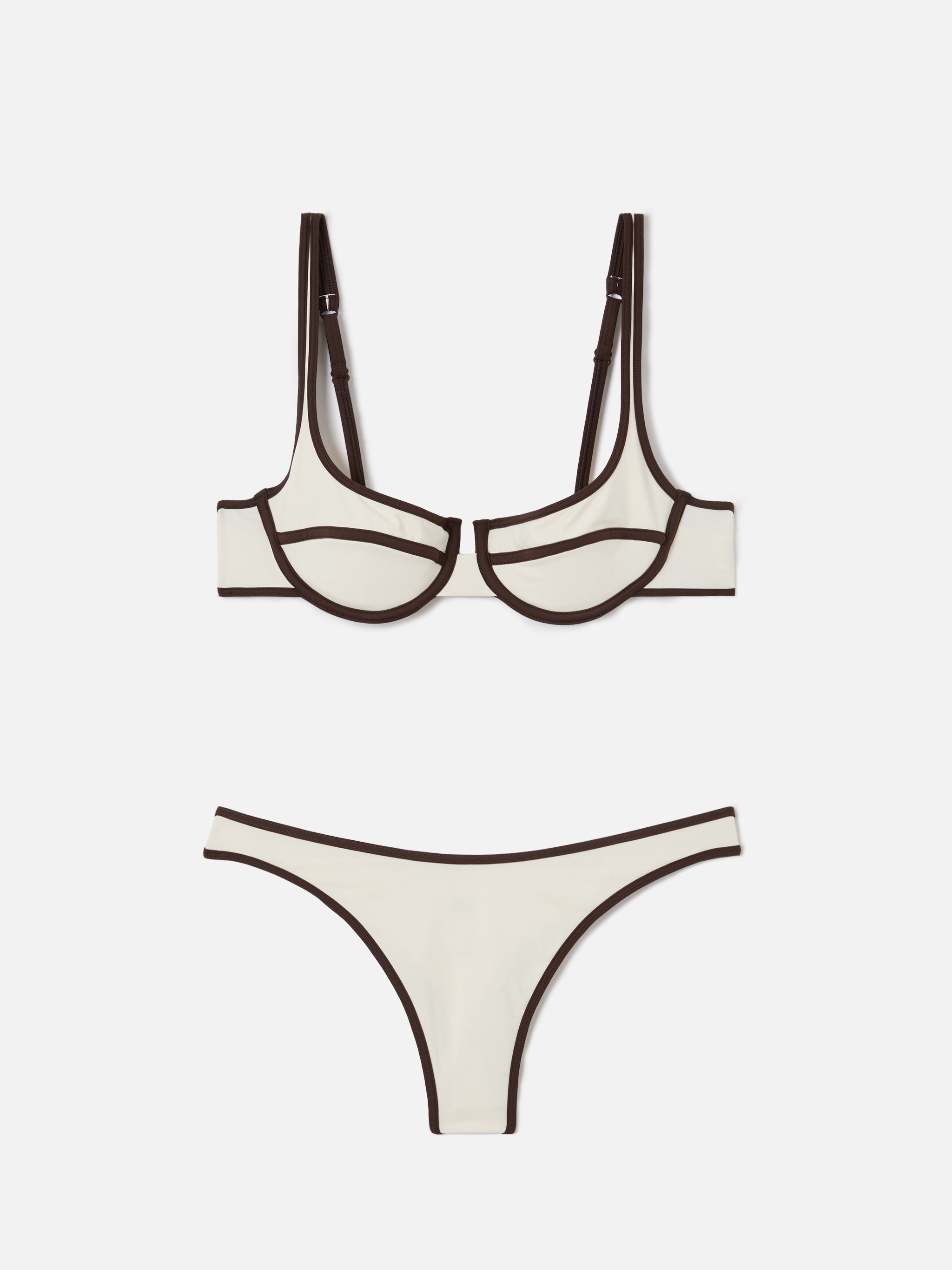 mc2-saint-barth-bikini-amira-string-naomi-string-panna-con-profili-marroni image 1