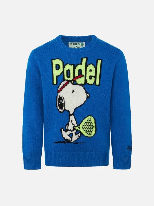 mc2-saint-barth-danya-maglione-bambino-snoopy-padel-jacquard-bluette image 1