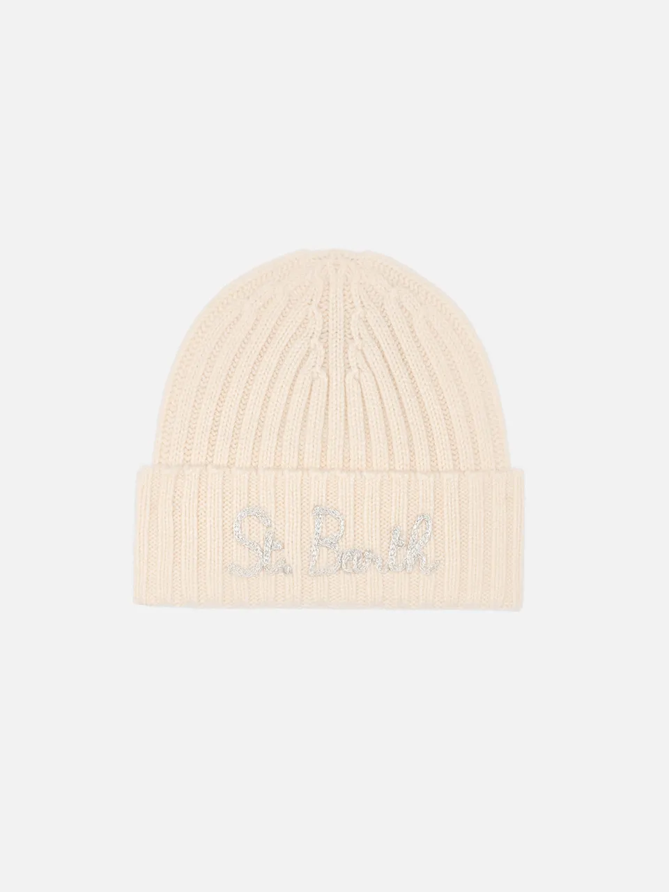 mc2-saint-barth-wengen-cappello-bambina-bianco-con-ricamo-lurex image 1