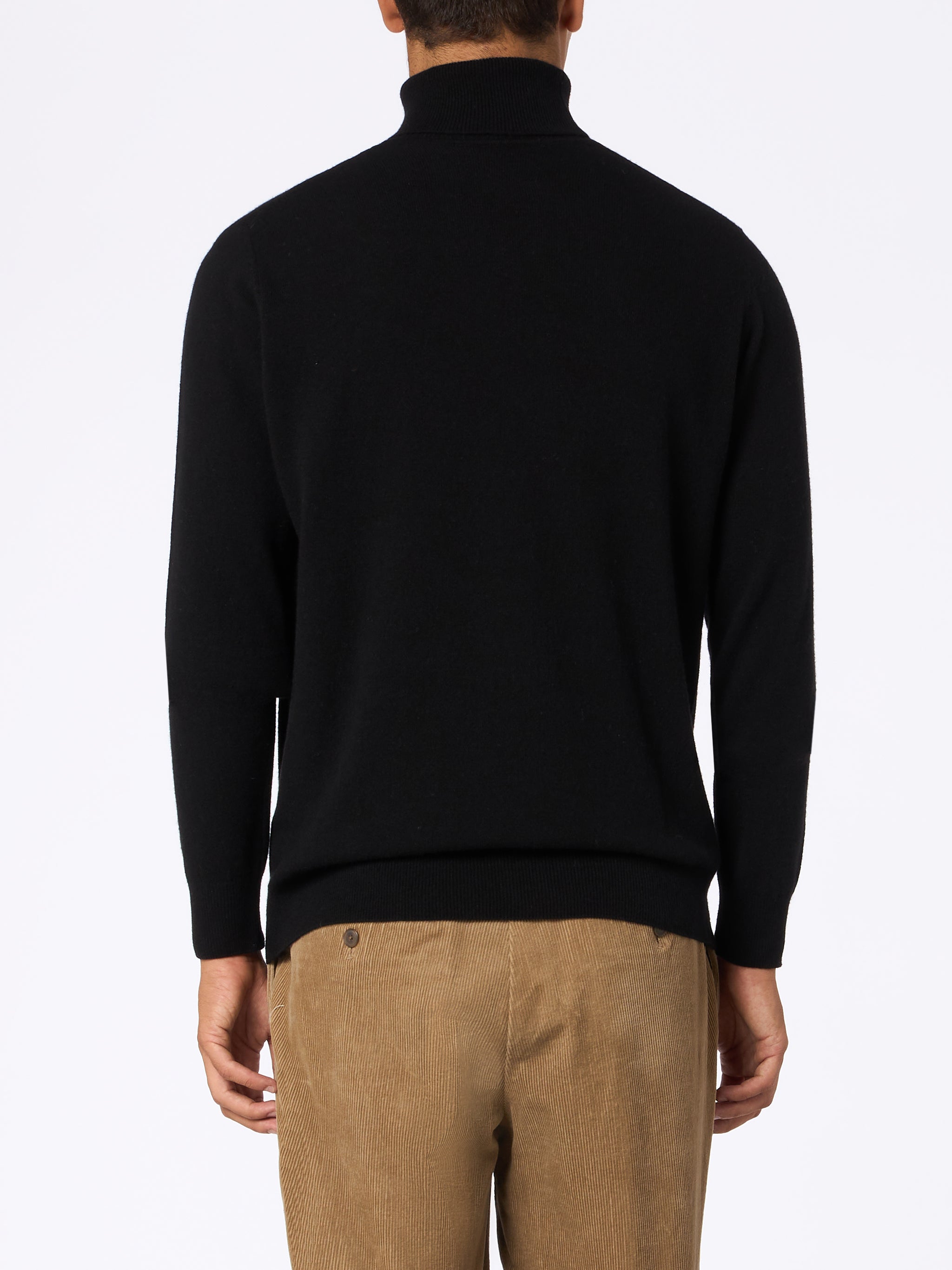 mc2-saint-barth-maglia-bond-in-misto-cashmere-nero-collo-alto image 2