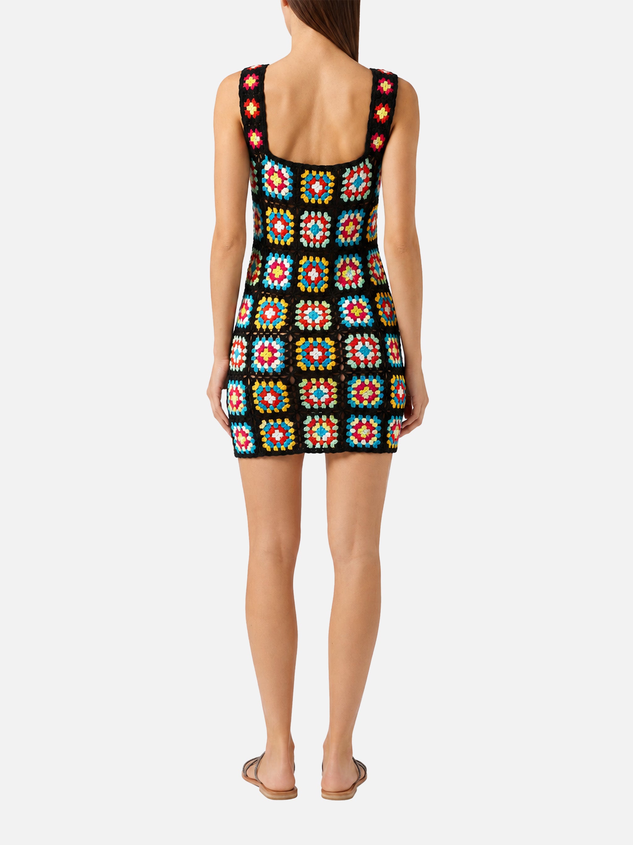 mc2-saint-barth-jaisal-abito-tubino-in-cotone-crochet-multicolor-senza-maniche image 2