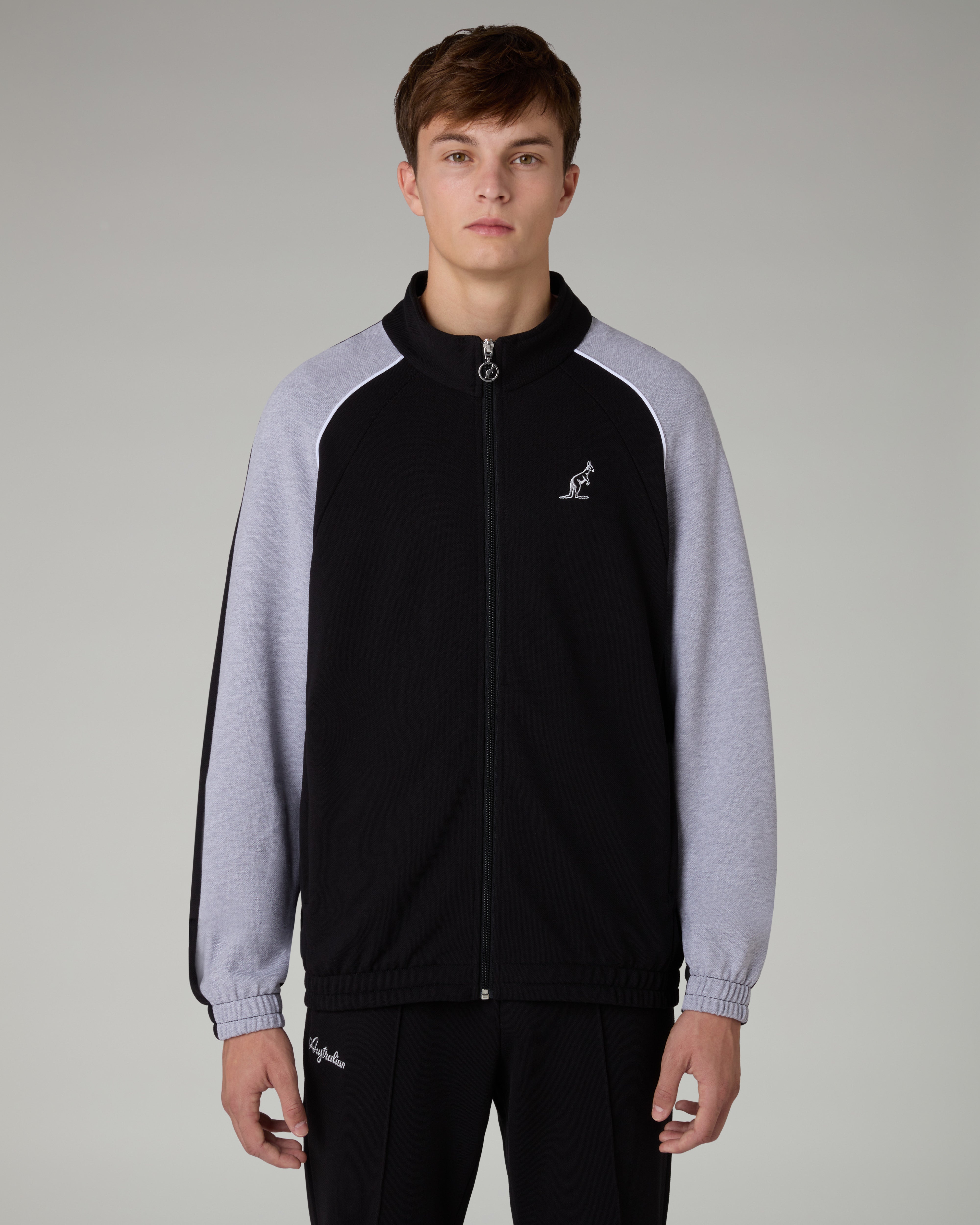 australian-posh-piquet-tracksuit-tuta-in-piquet-garzato-nero-made-in-italy image 3