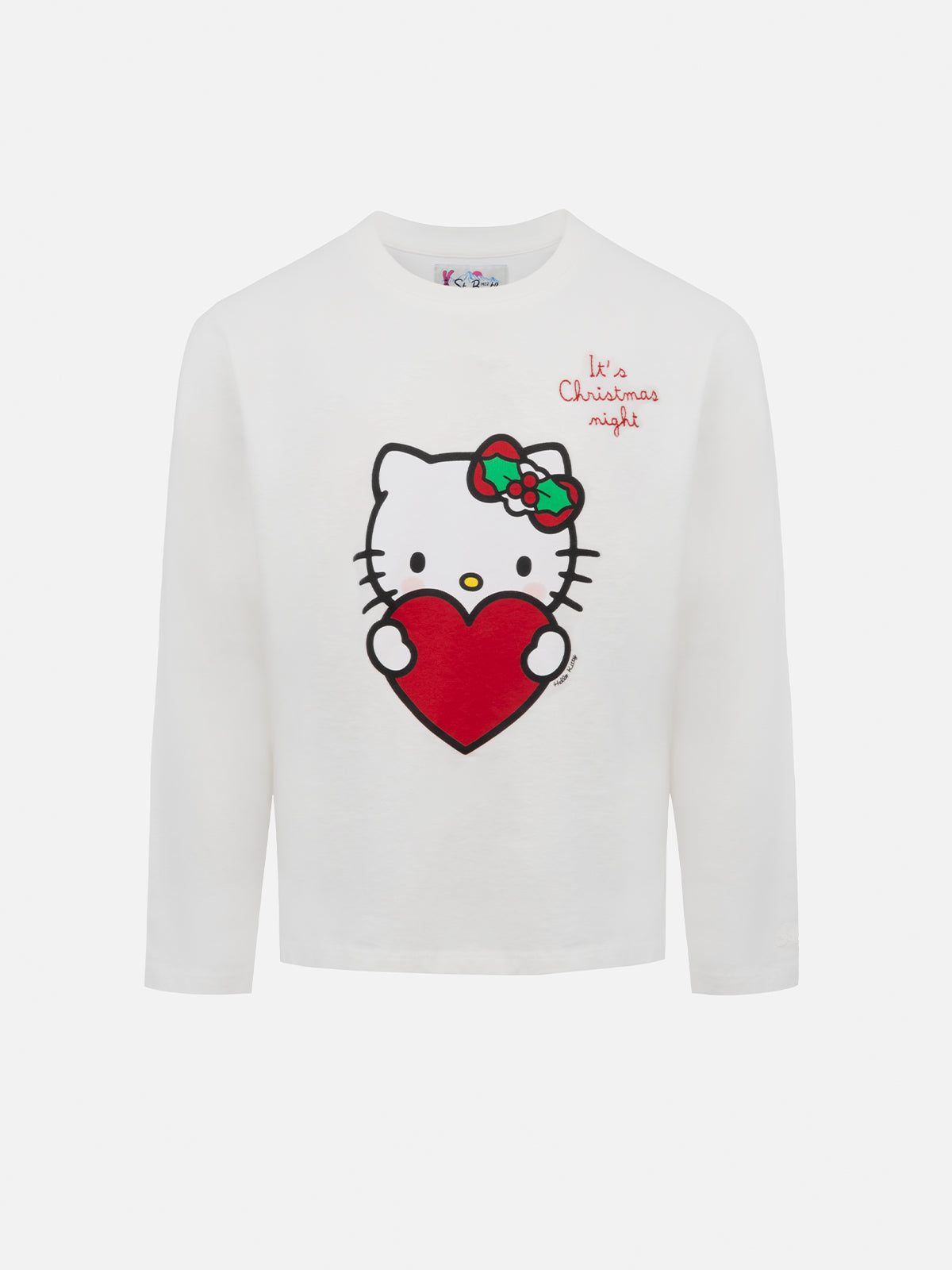 mc2-saint-barth-t-shirt-penny-bambina-bianca-cotone-maniche-lunghe-hello-kitty image 1