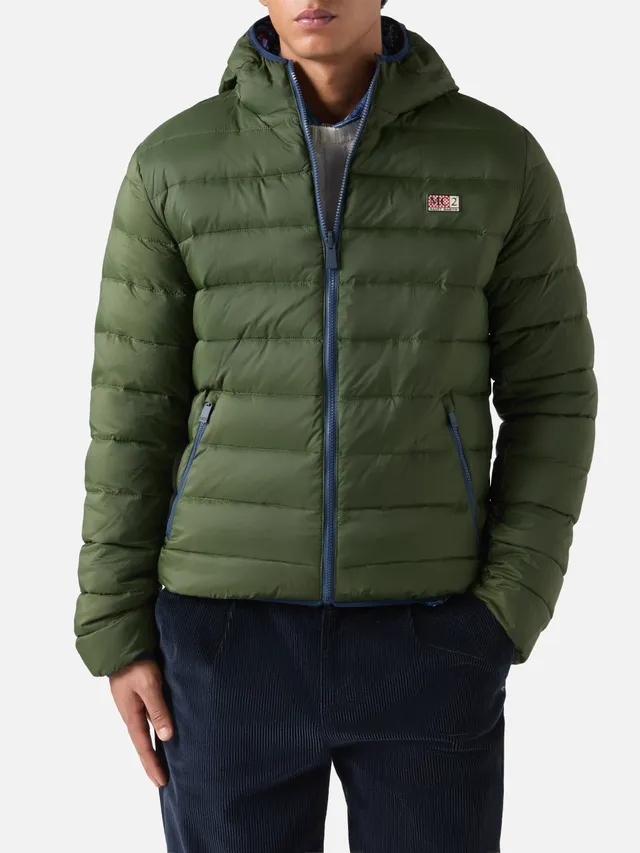 mc2-saint-barth-piumino-double-face-courchevel-uomo-verde-militare-reversibile image 1
