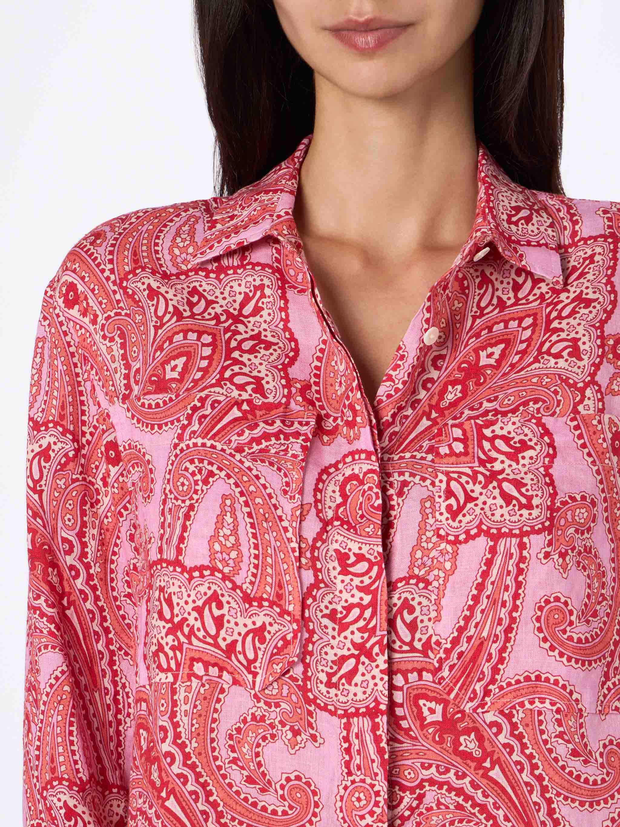 mc2-saint-barth-camicia-alodie-in-lino-con-stampa-paisley-rosa image 3