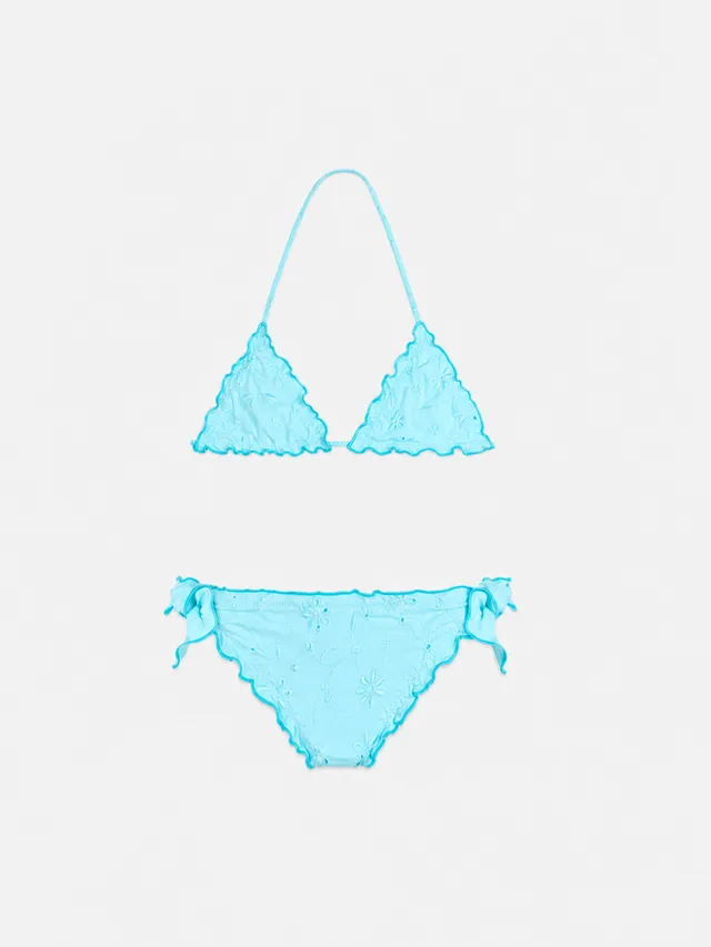 mc2-saint-barth-bikini-cris-bambina-triangolo-verde-acqua-sangallo image 1