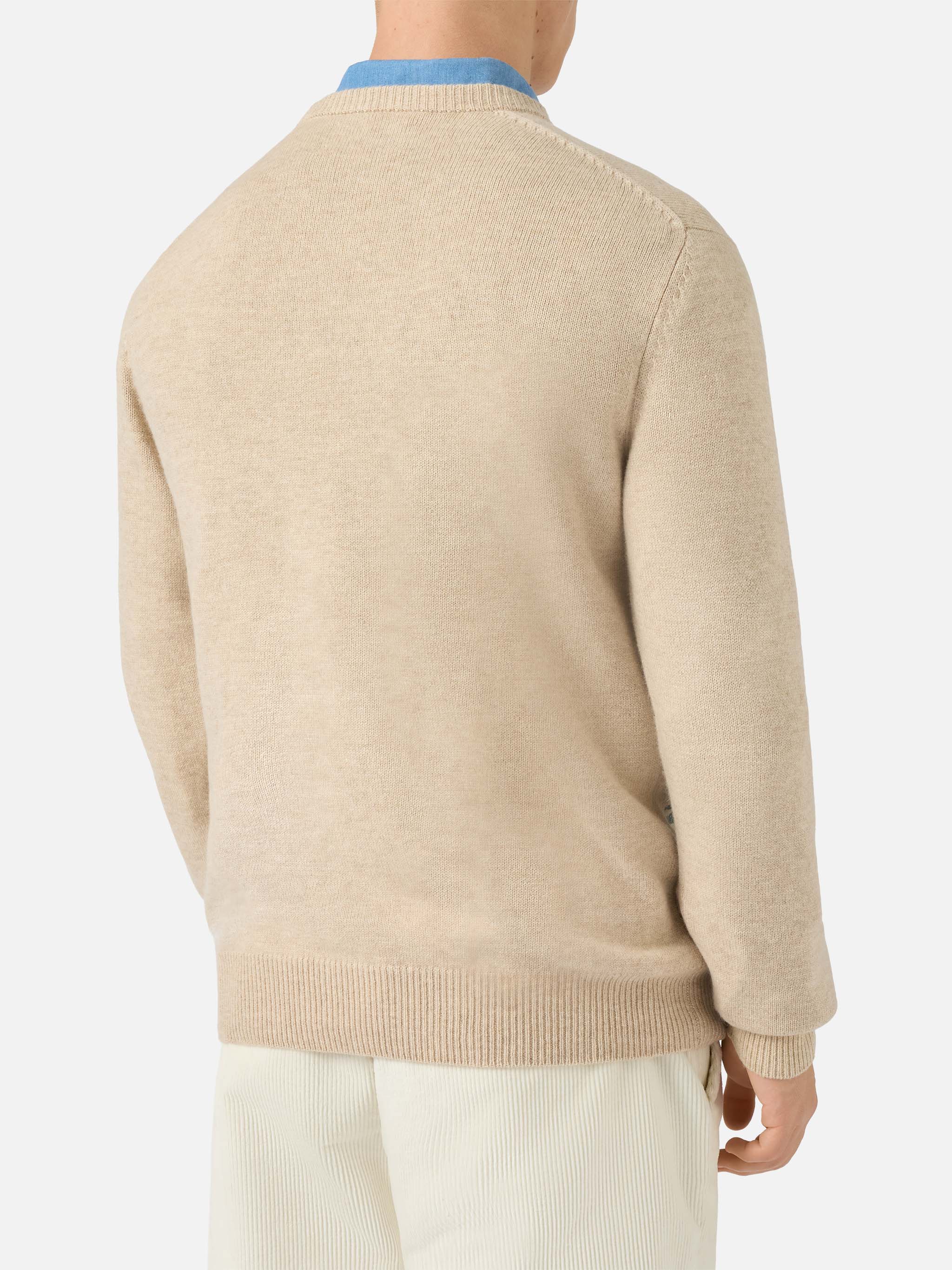 mc2-saint-barth-heron-maglione-girocollo-uomo-beige-jacquard-cartolina-courma image 3