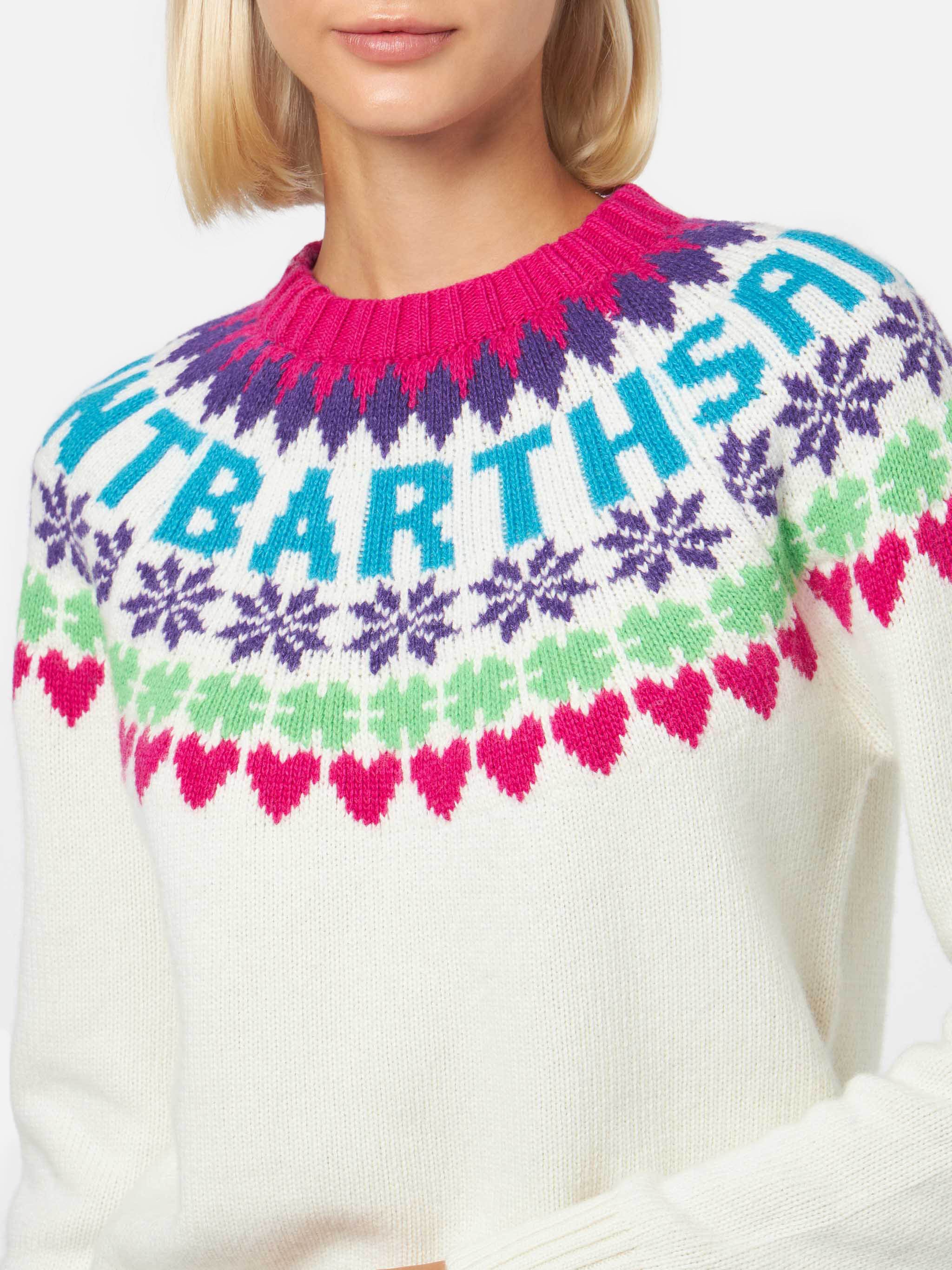 mc2-saint-barth-new-queen-nordic-maglia-donna-fair-isle-bianca image 2