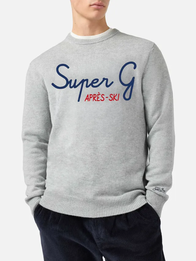 mc2-saint-barth-heron-girocollo-uomo-grigio-ricamo-super-g image 1