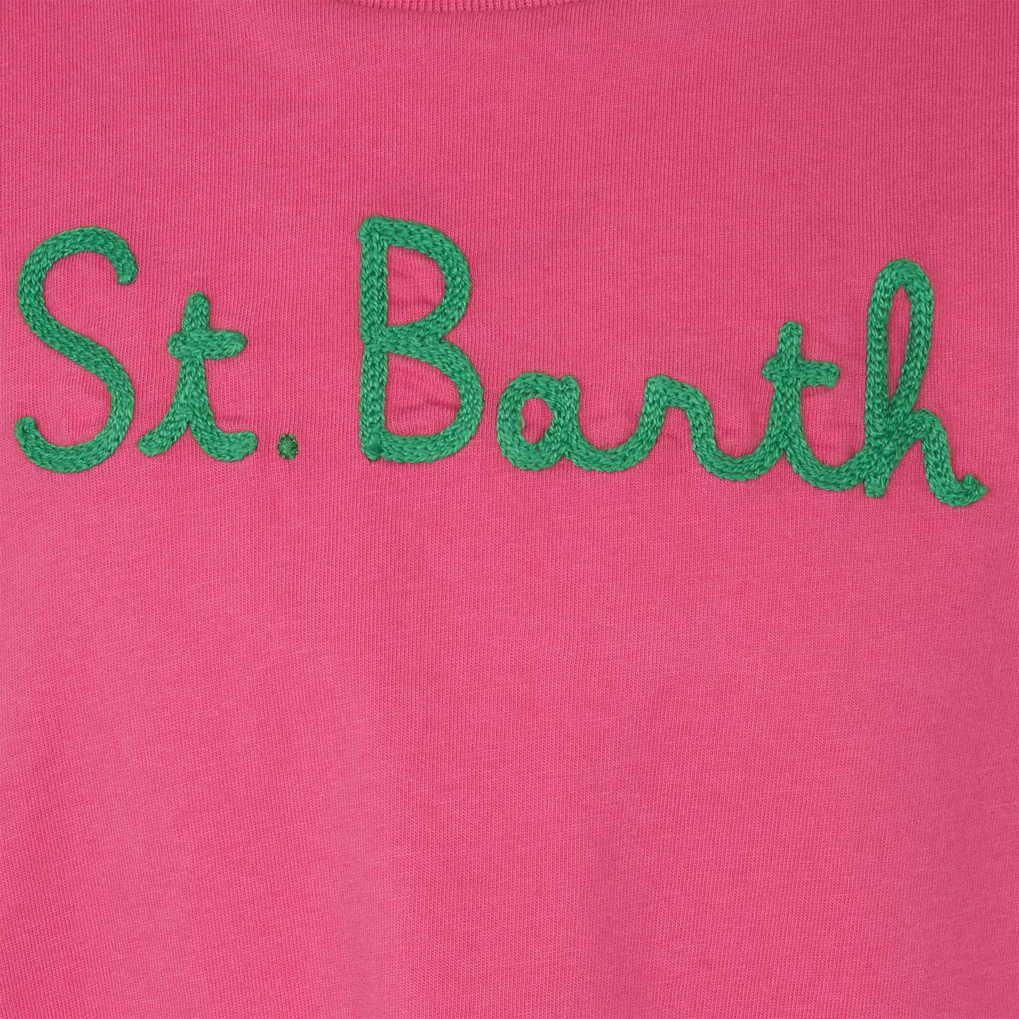 mc2-saint-barth-t-shirt-da-bambina-in-cotone-con-balza-floreale-e-ricamo-st-bart image 2