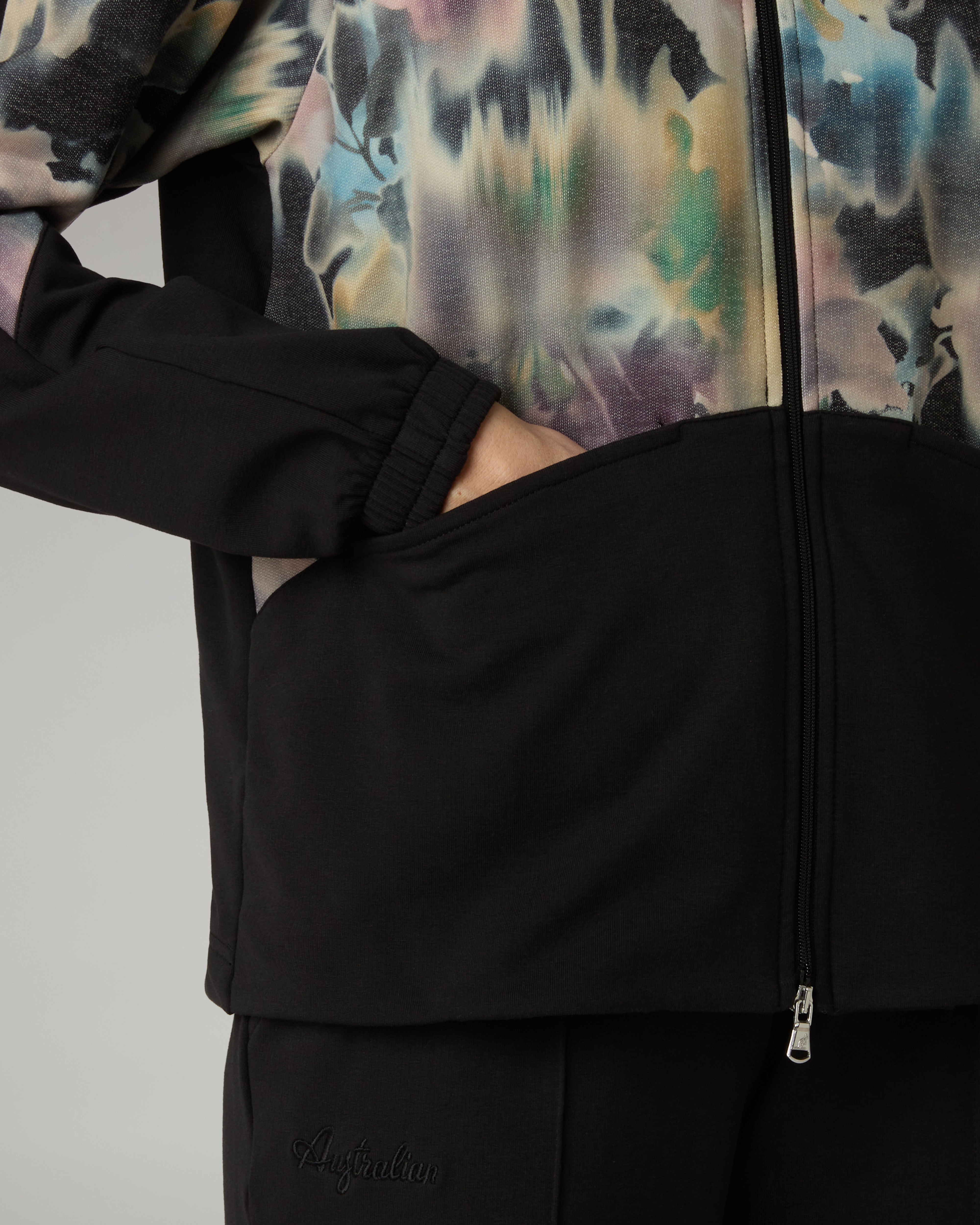 australian-dusty-fleece-tracksuit-tuta-in-felpa-nera-stampata image 5