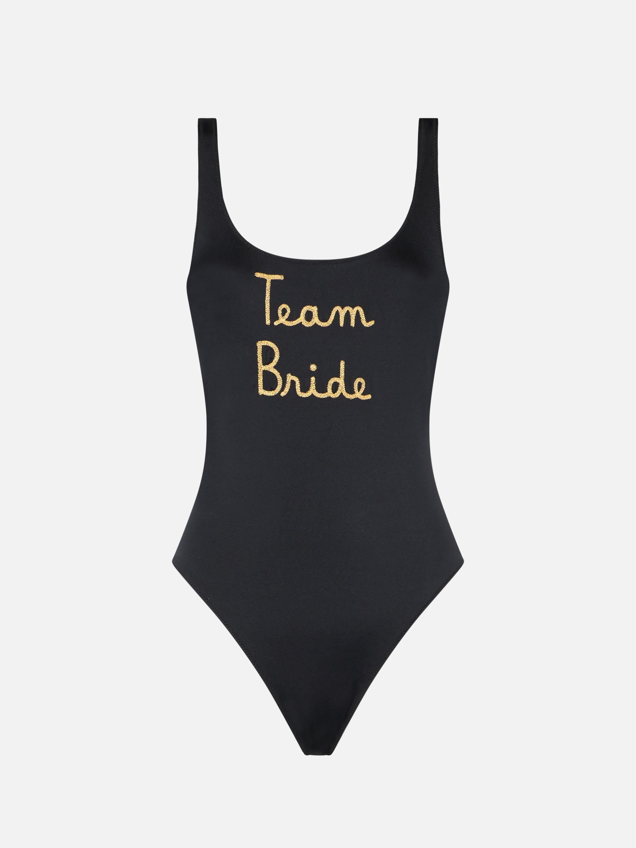 mc2-saint-barth-lora-costume-intero-donna-nero-con-stampa-team-bride-e-sgambatur image 1
