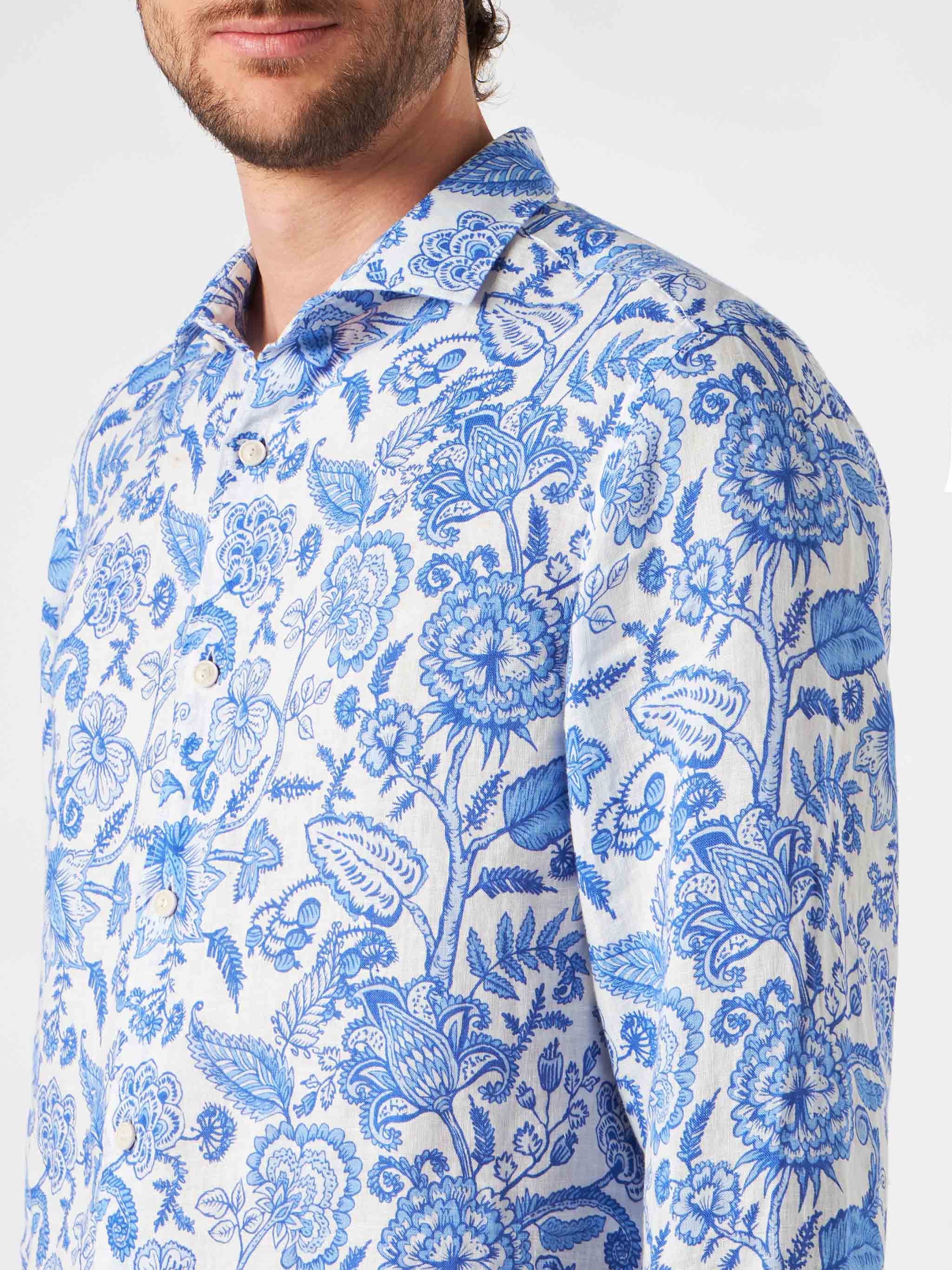 mc2-saint-barth-pamplona-camicia-uomo-in-lino-stampa-floreale-blu image 3