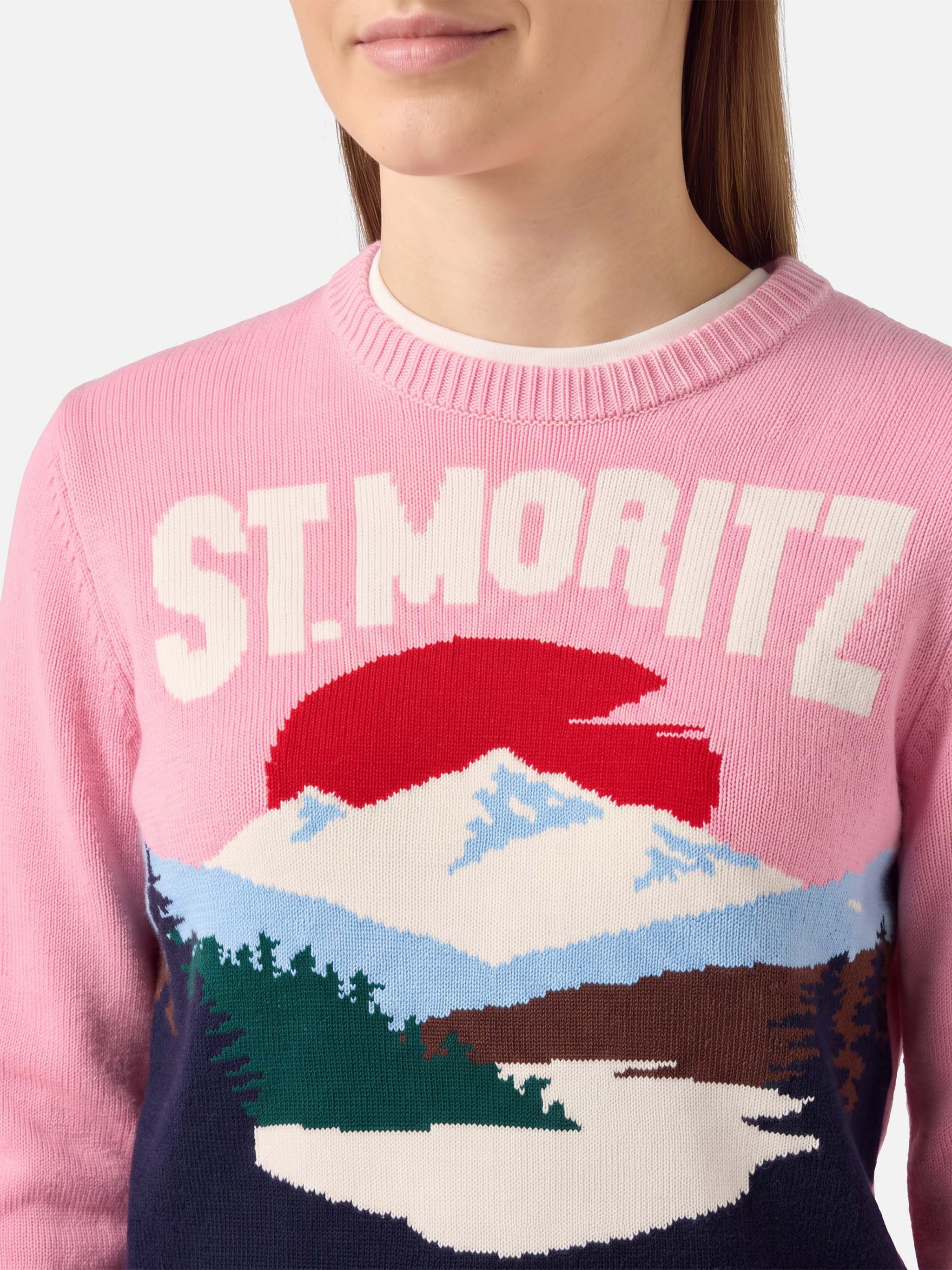 mc2-saint-barth-maglione-new-queen-con-stampa-st-moritz-girocollo-da-donna image 2