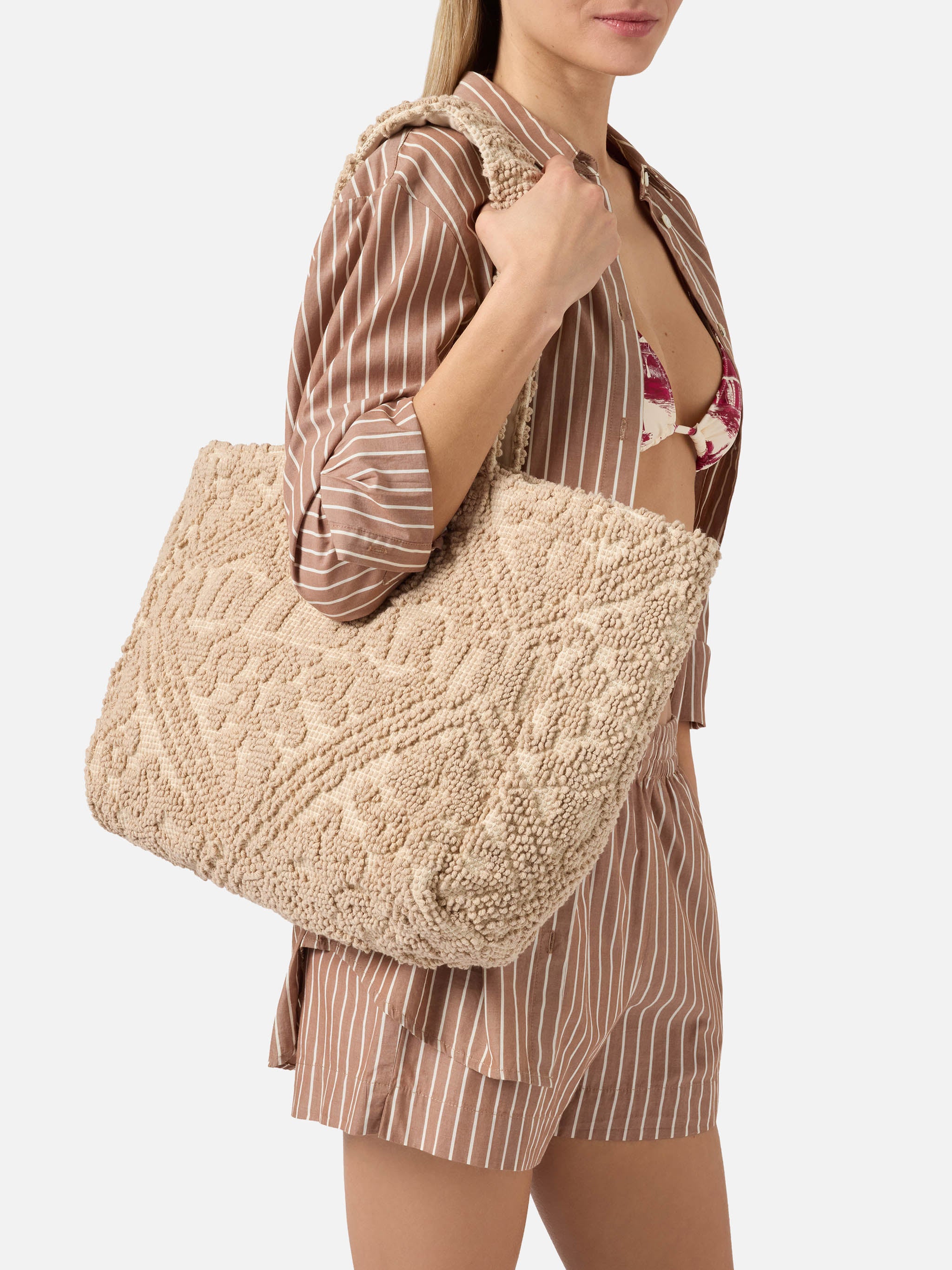 mc2-saint-barth-borsa-tufting-tufb0001-in-cotone-beige-e-avorio image 2