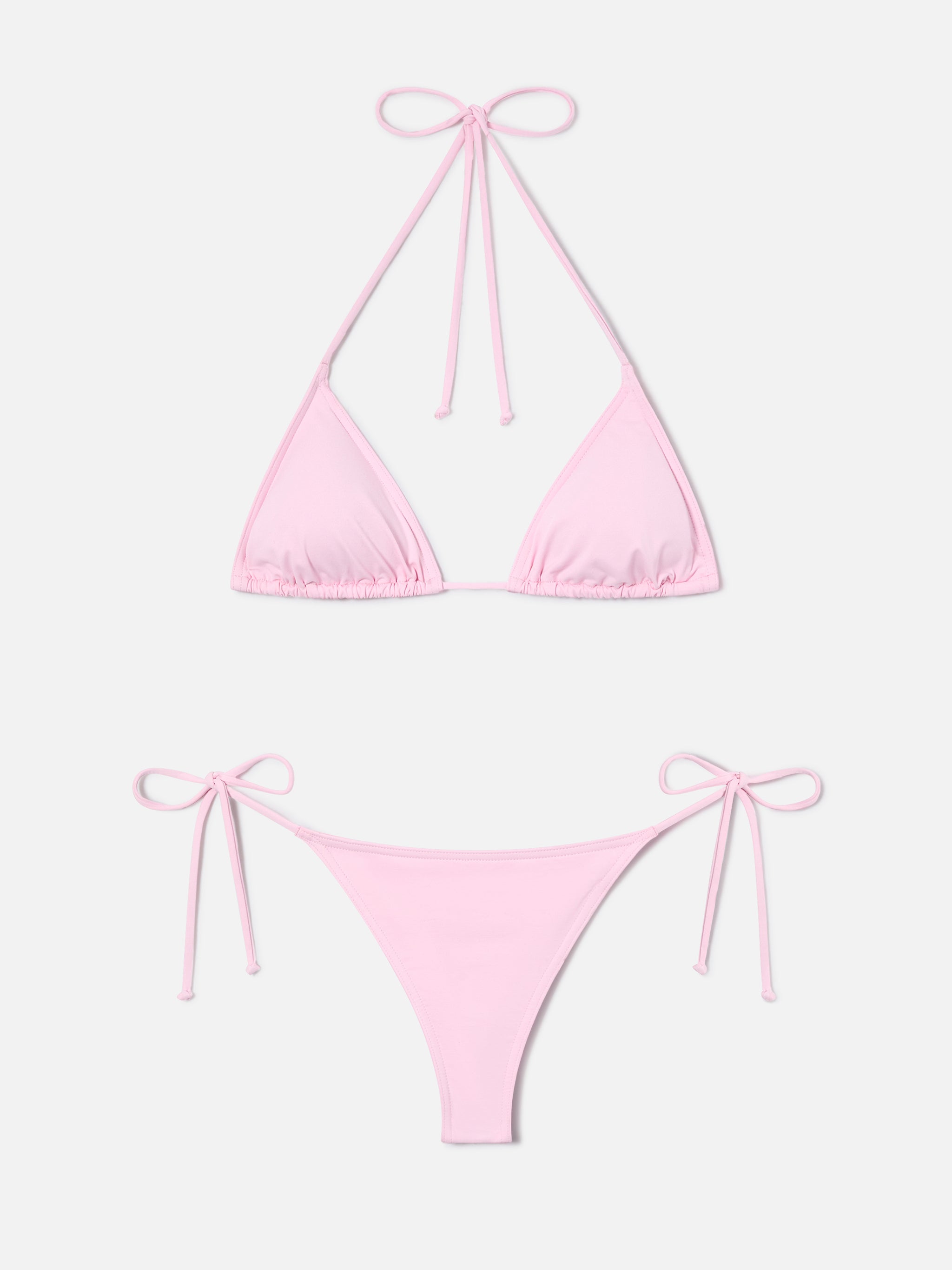 mc2-saint-barth-bikini-leah-marielle-triangolo-rosa-chiaro-con-laccetti image 1