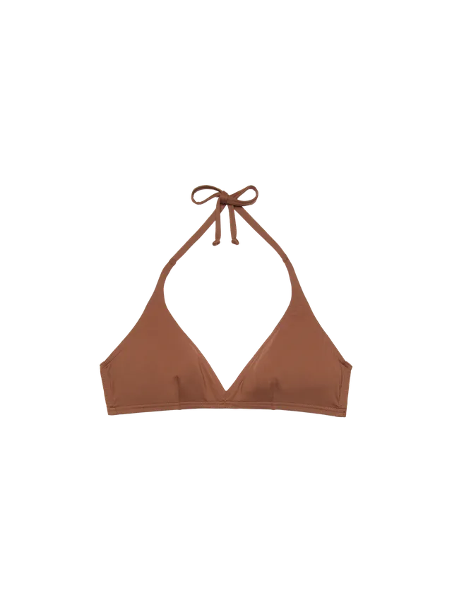 mc2-saint-barth-top-bralette-donna-gaia-triangolo-marrone image 1