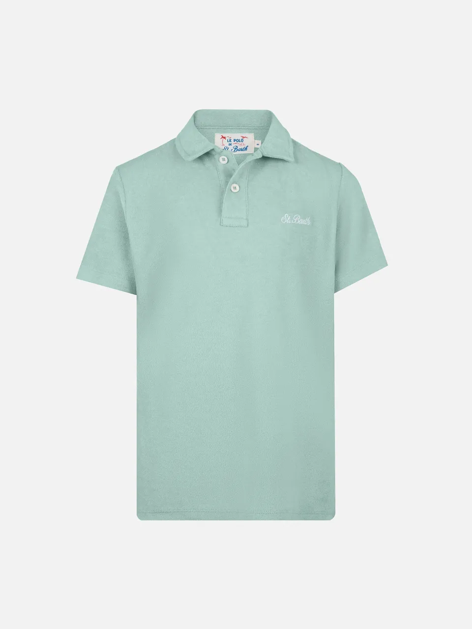 mc2-saint-barth-jeremy-jr-polo-bambino-in-spugna-verde-salvia image 1