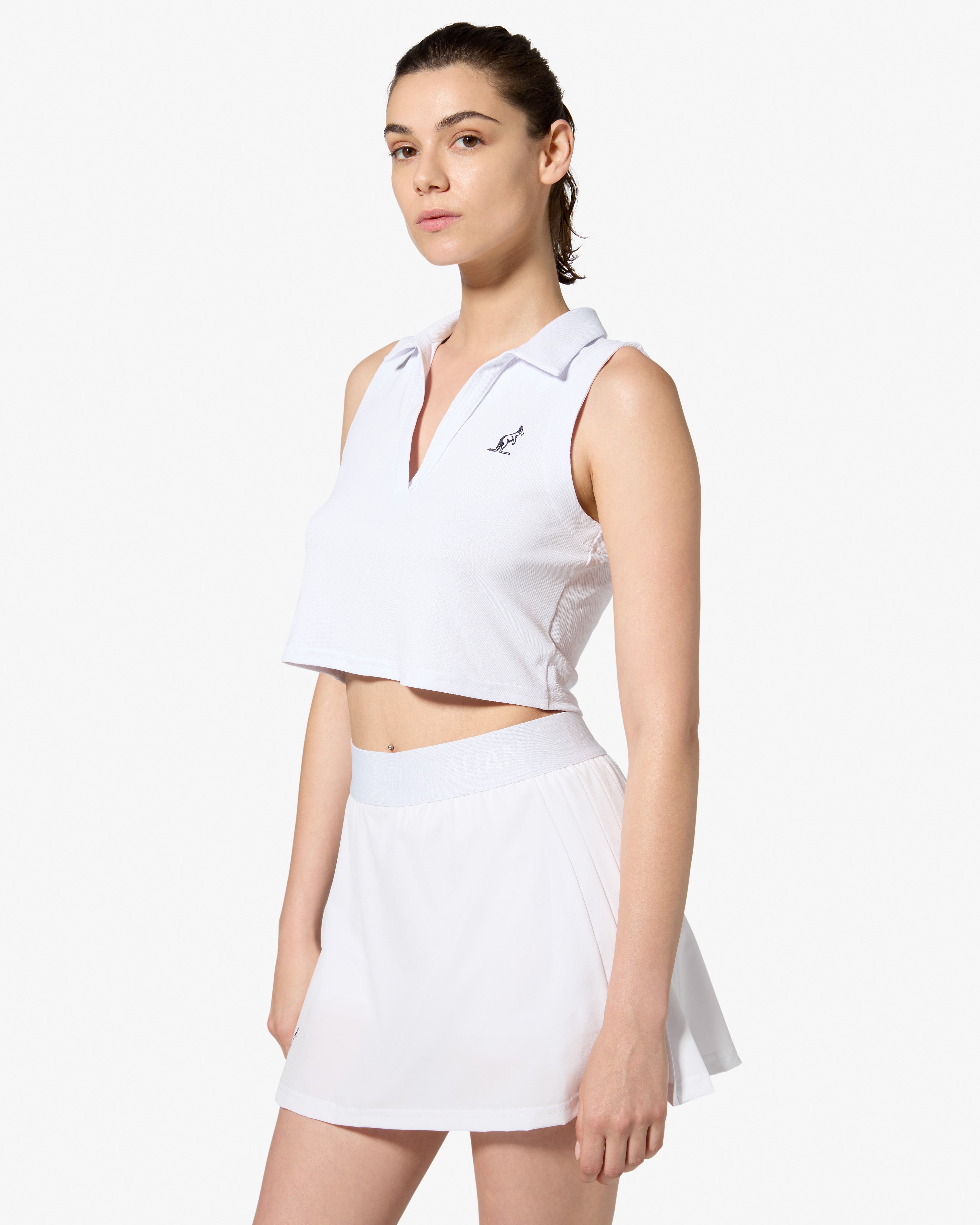 australian-cropped-polo-teeace-polo-crop-bianco-piquet-tecnico image 1