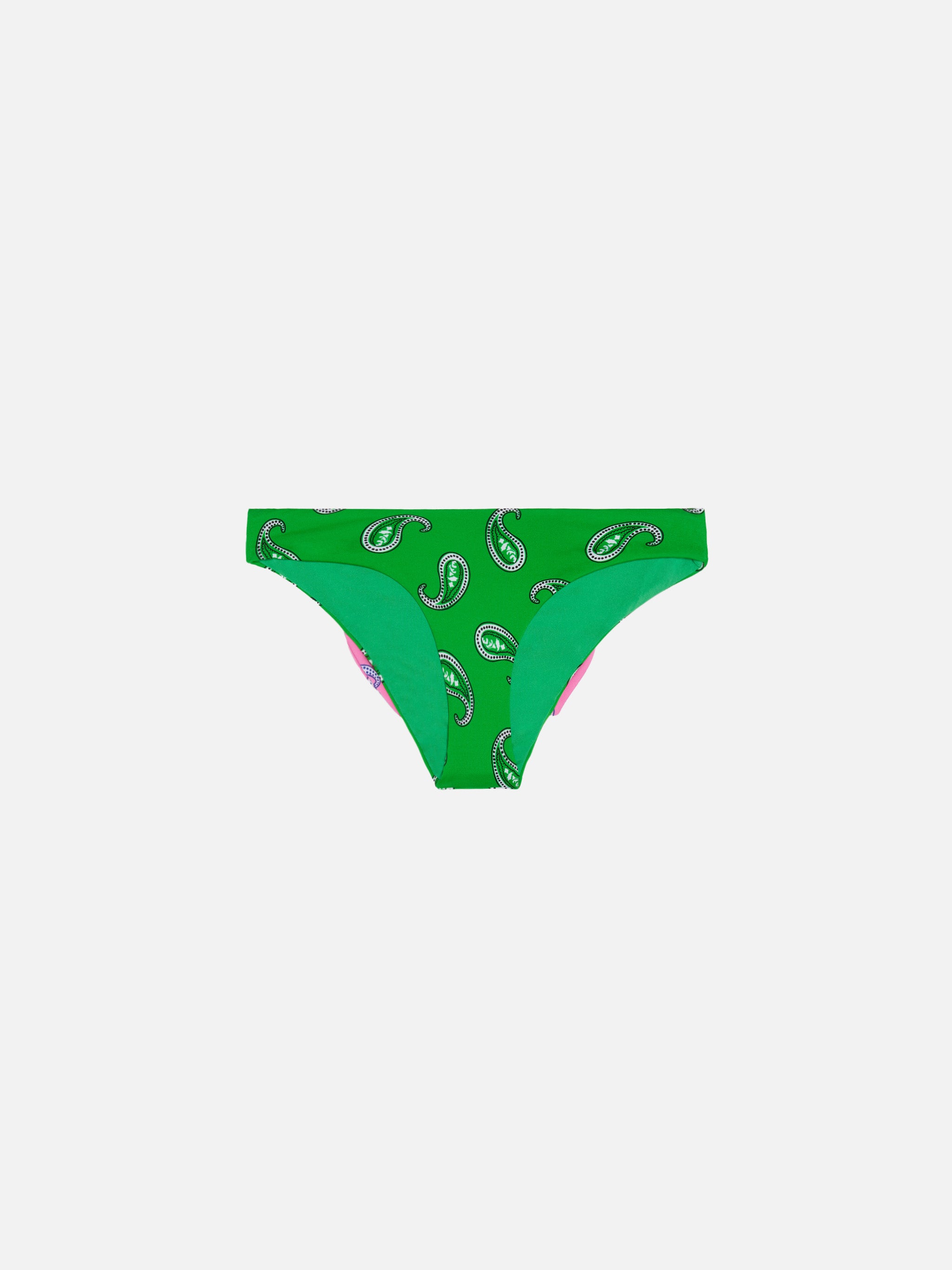 mc2-saint-barth-virgo-slip-mare-bambina-verde-stampa-paisley image 2
