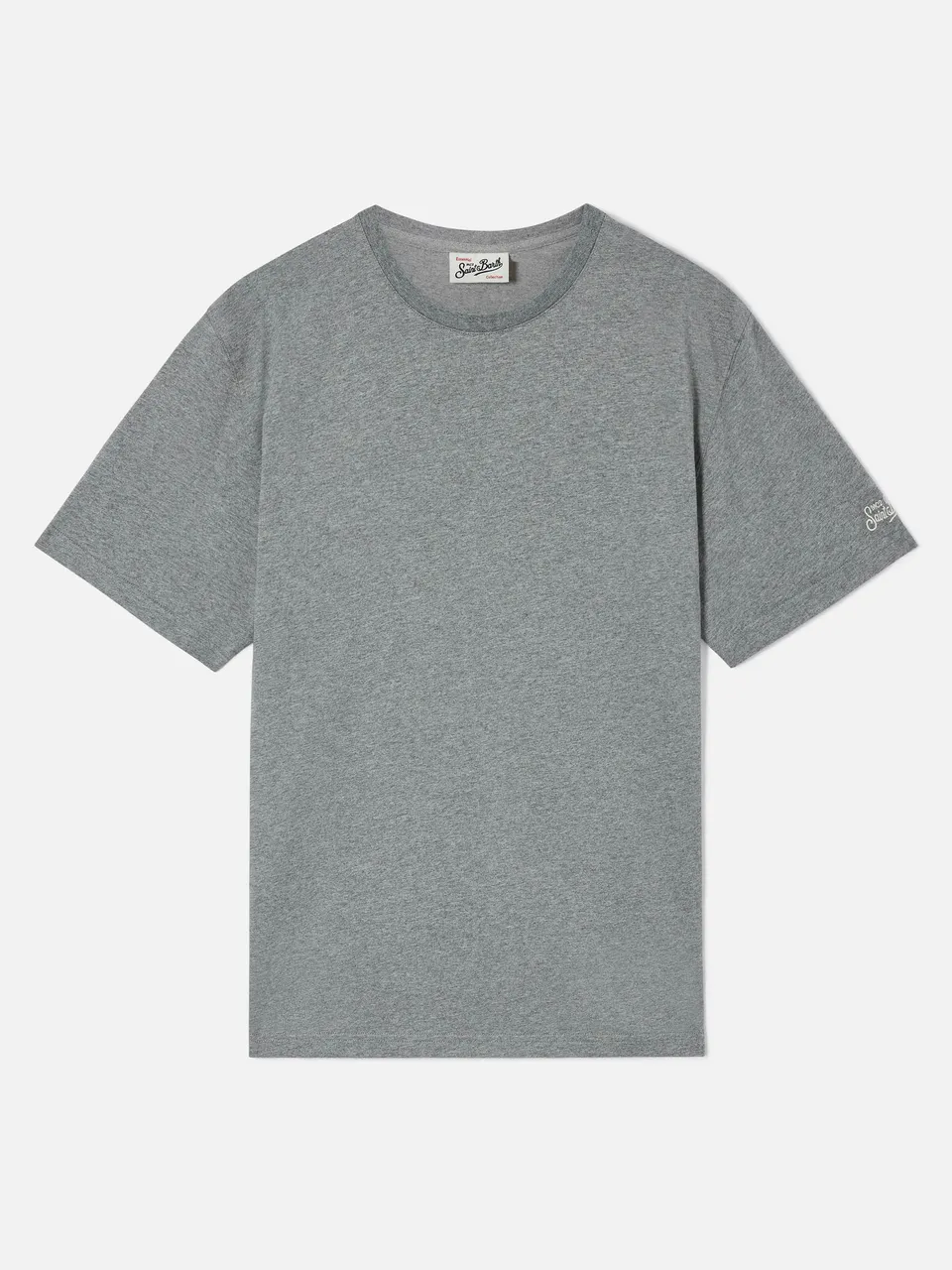 mc2-saint-barth-every-t-shirt-uomo-grigia-cotone-ricamo-manica image 1