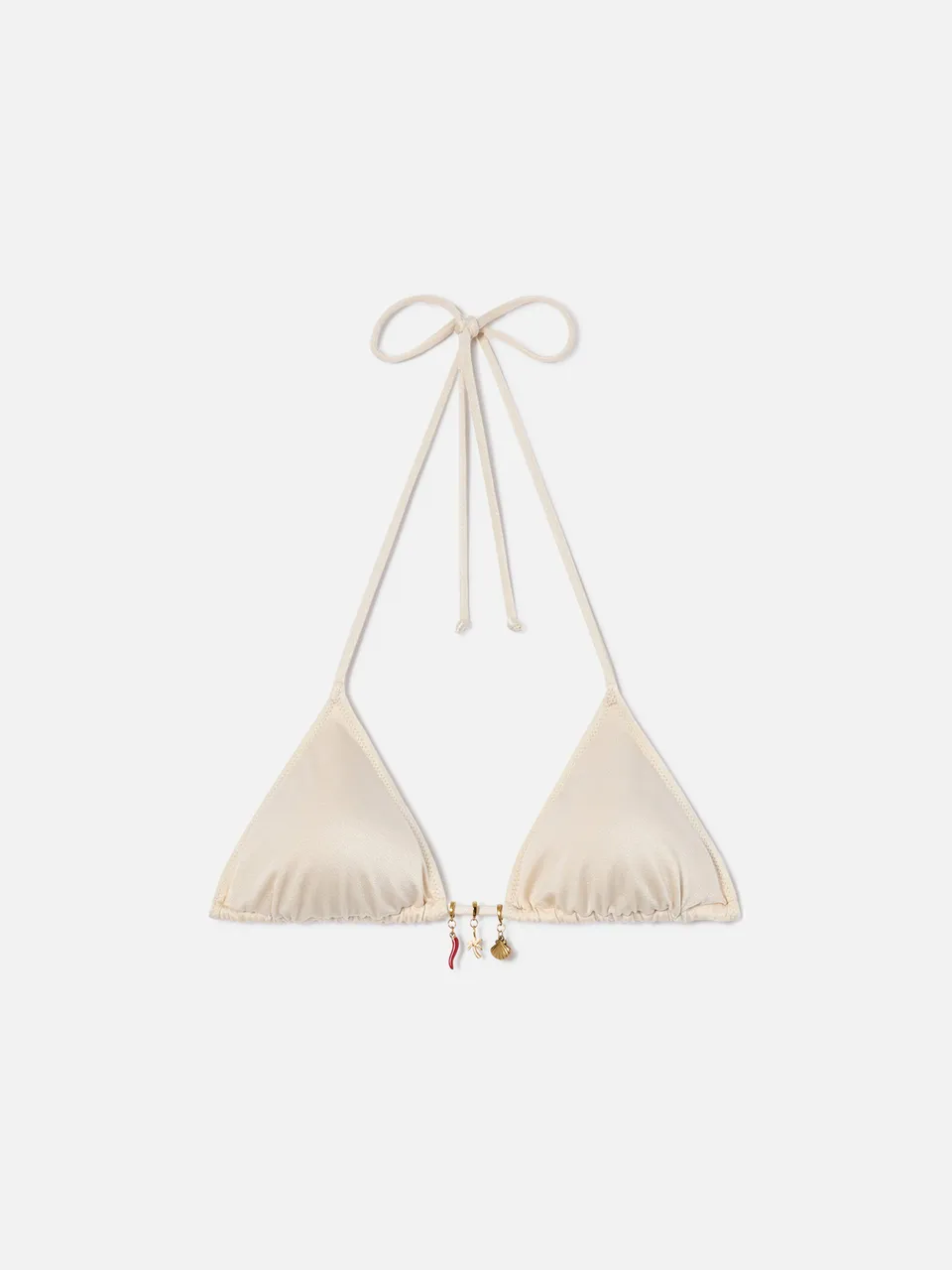 mc2-saint-barth-top-bikini-leah-triangolo-glossy-finish-con-charms-bianco image 1