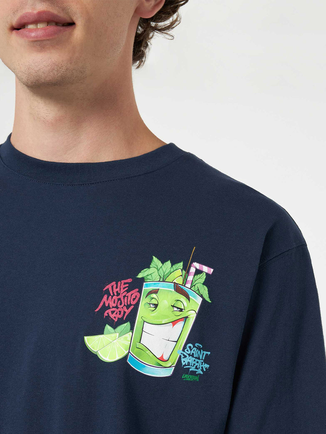 mc2-saint-barth-cryptopuppets-mojito-t-shirt-uomo-blu-special-edition image 2