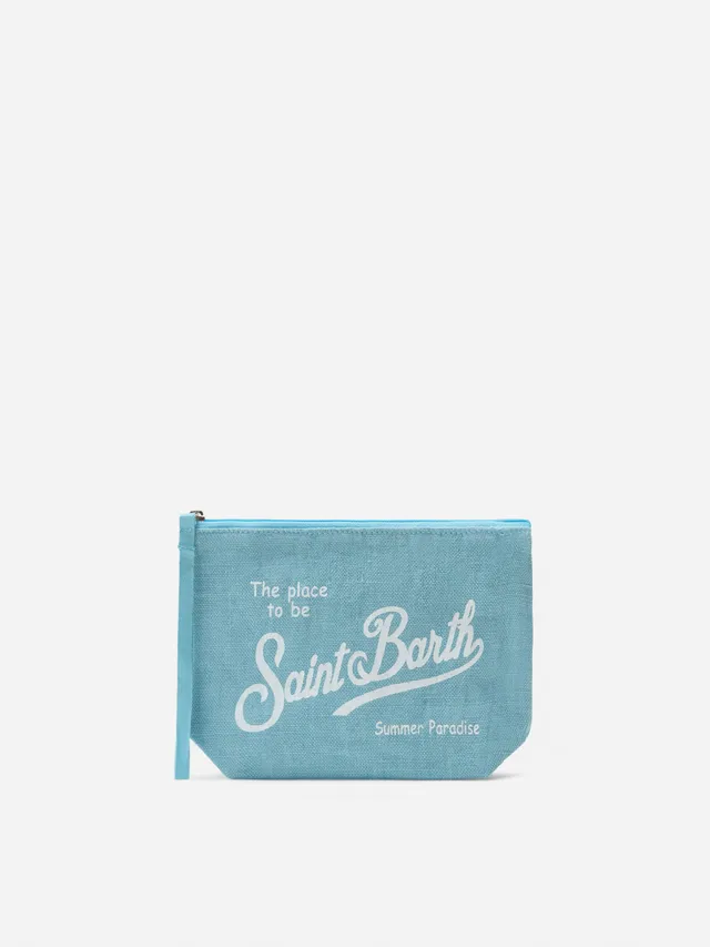 mc2-saint-barth-pochette-aline-lino-azzurra-tinta-unita-23x15-cm image 1