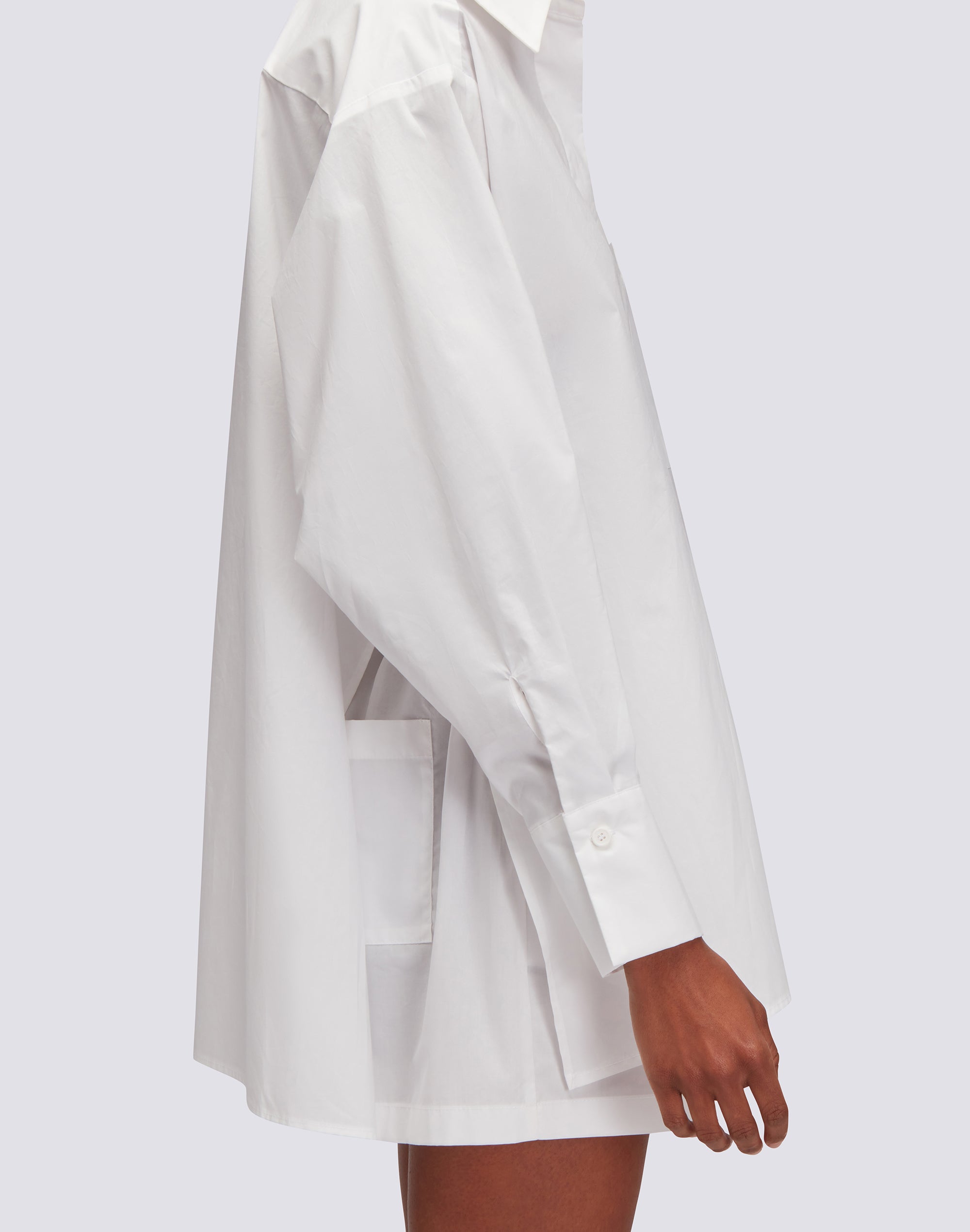 sundek-camicia-donna-popeline-maniche-lunghe-over-fit-con-tasca image 3