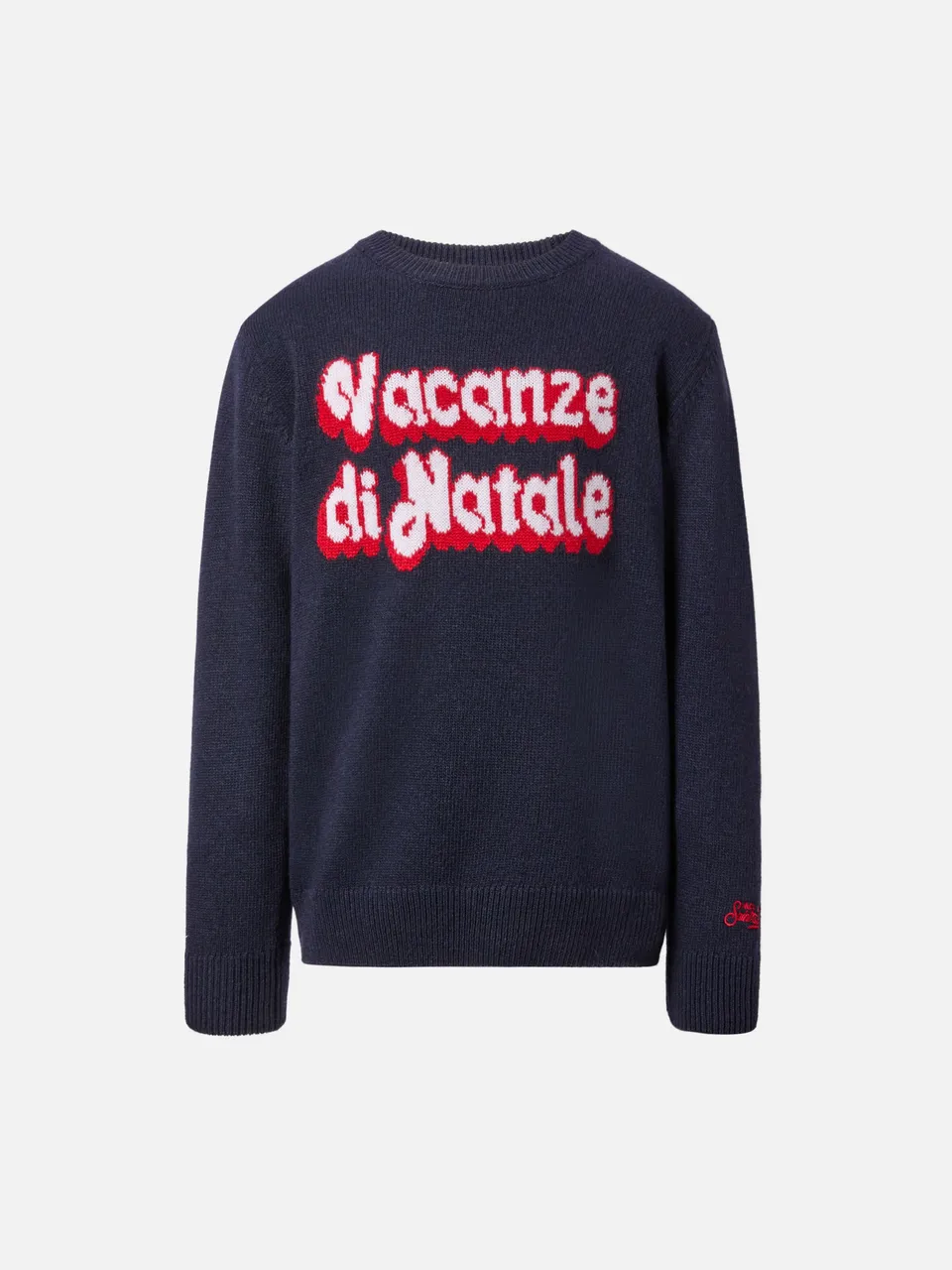 mc2-saint-barth-douglas-maglione-bambino-cashmere-blu-natale image 1