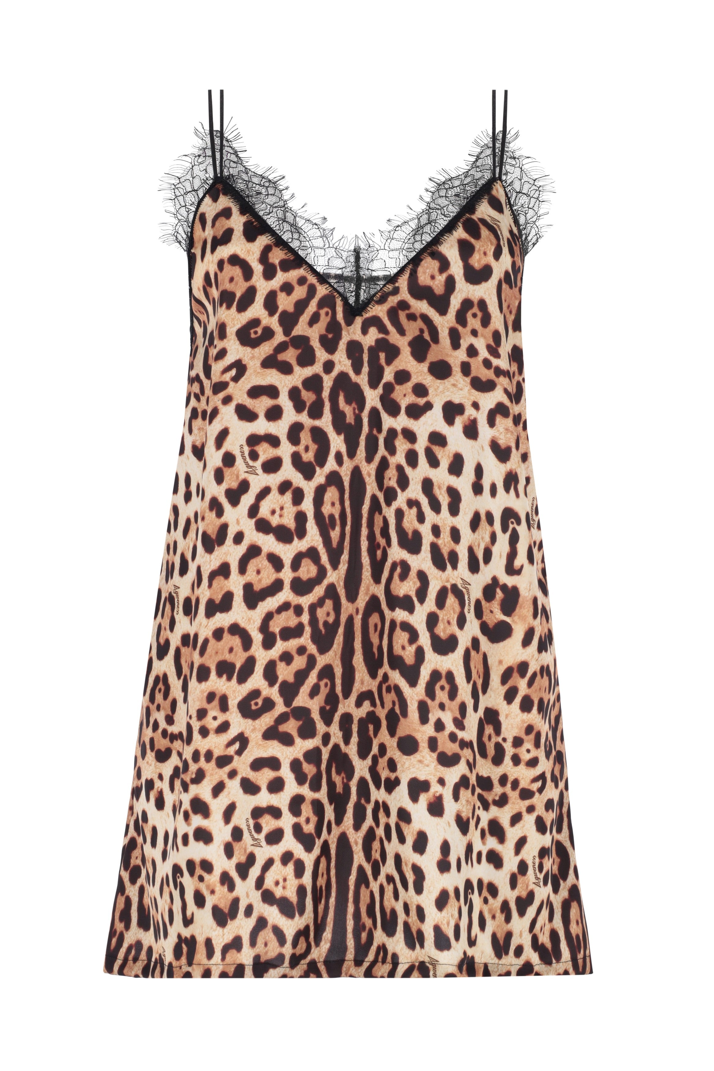 4giveness-abito-corto-wild-touch-lingerie-in-raso-animalier-donna image 3