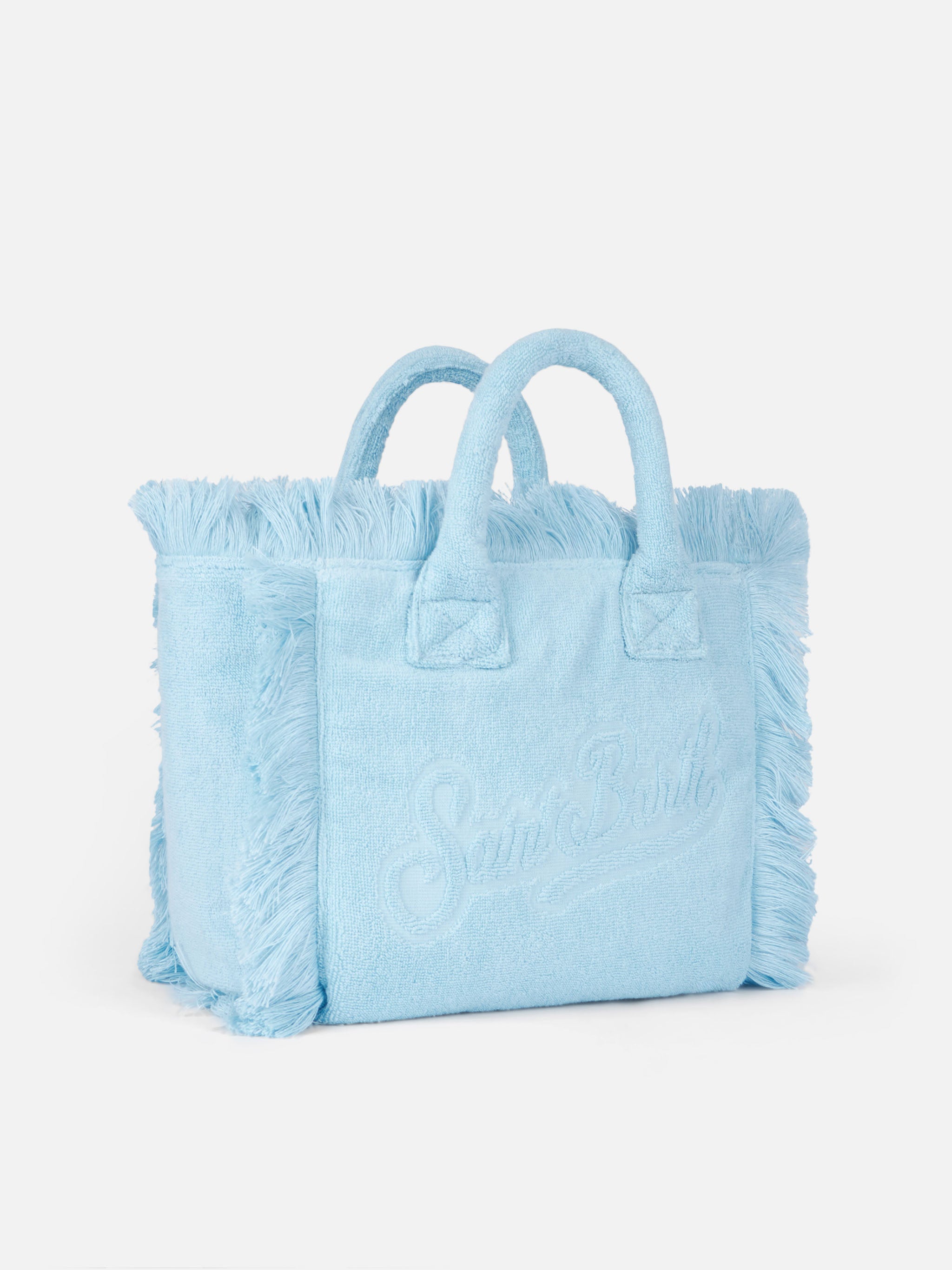 mc2-saint-barth-borsa-colette-in-spugna-azzurra-con-logo-in-rilievo image 4