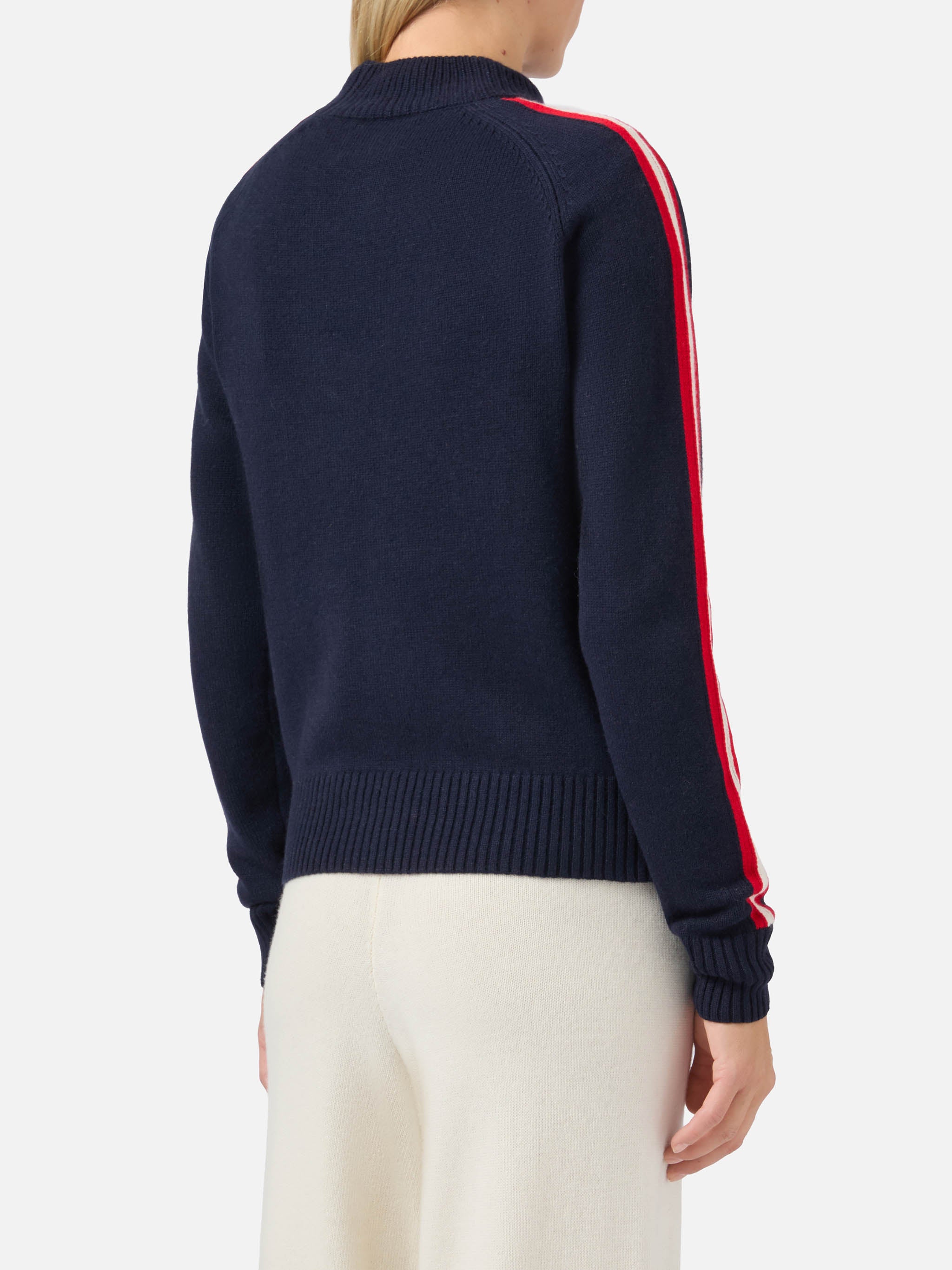 mc2-saint-barth-lupetto-peak-donna-in-misto-cashmere-blu-ski-lover image 3