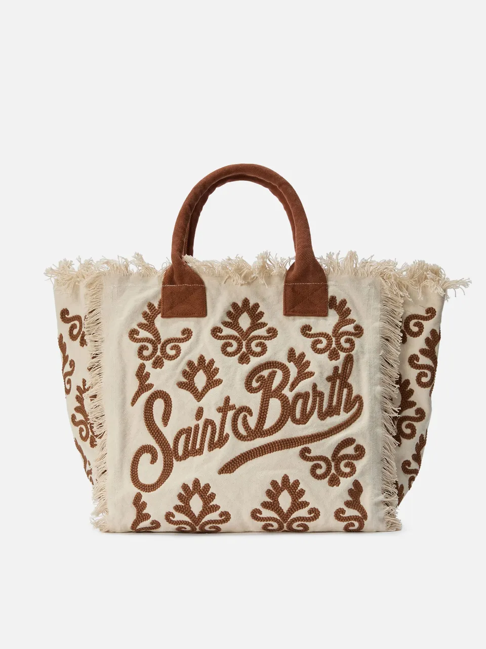 mc2-saint-barth-borsa-vanity-regular-in-canvas-con-ricamo-lily-tufting-marrone image 1
