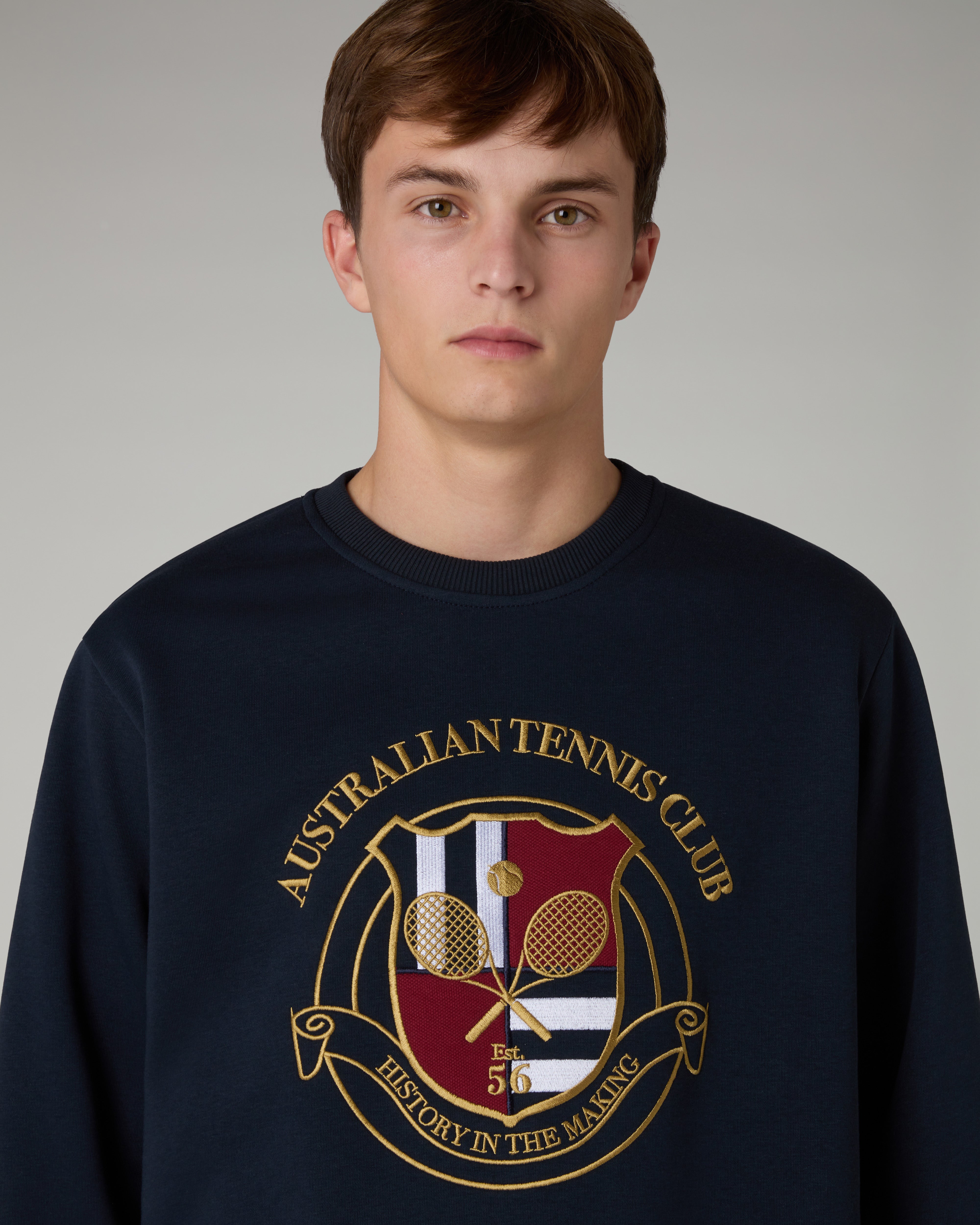 australian-tennis-club-crewneck-blu-navy-felpa-girocollo-cotone image 4