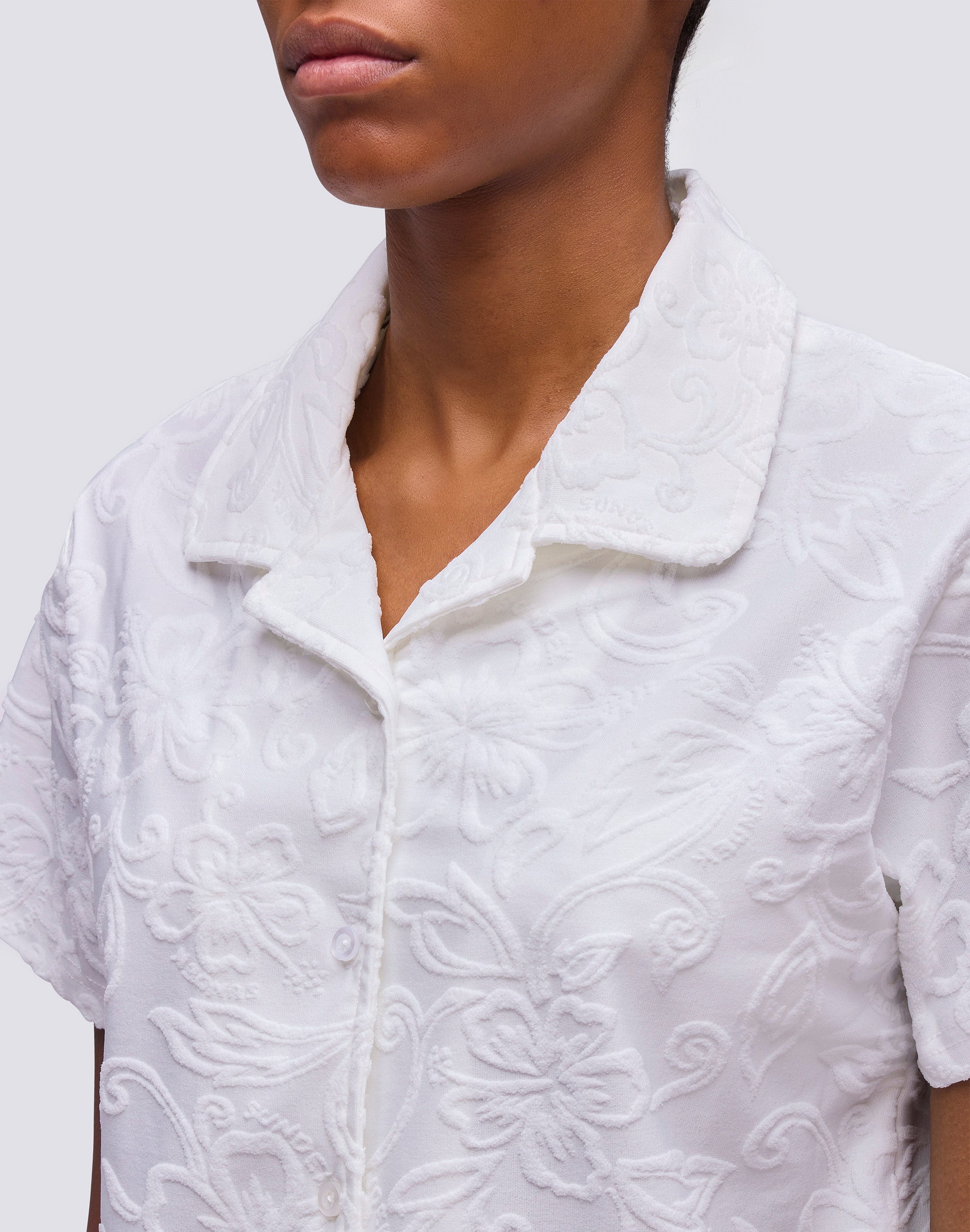 sundek-camicia-donna-bowling-in-spugna-jacquard-motivo-sk23-w615shte723 image 3