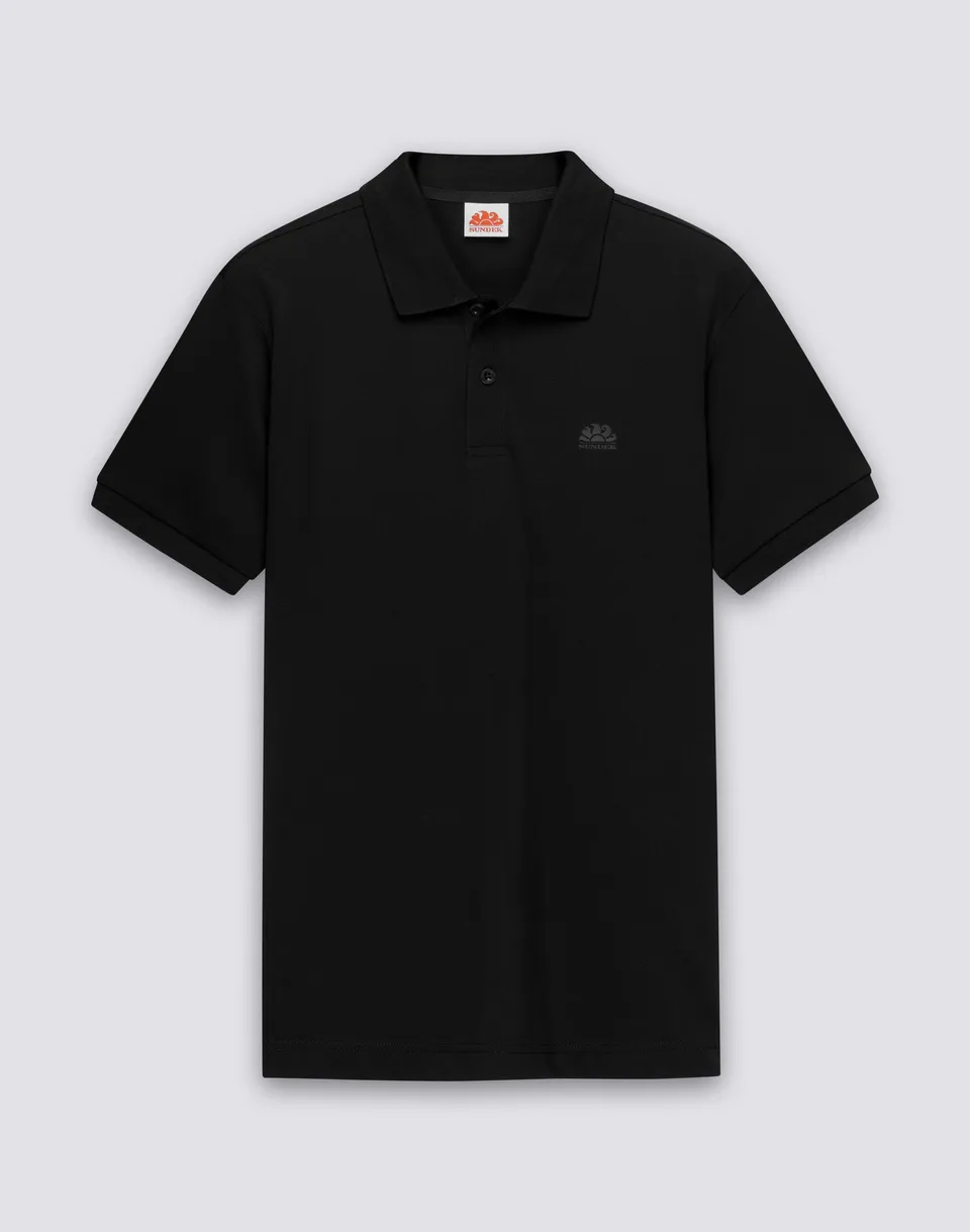 sundek-polo-uomo-in-cotone-piquet-m822plpk200-con-colletto-rigato image 1