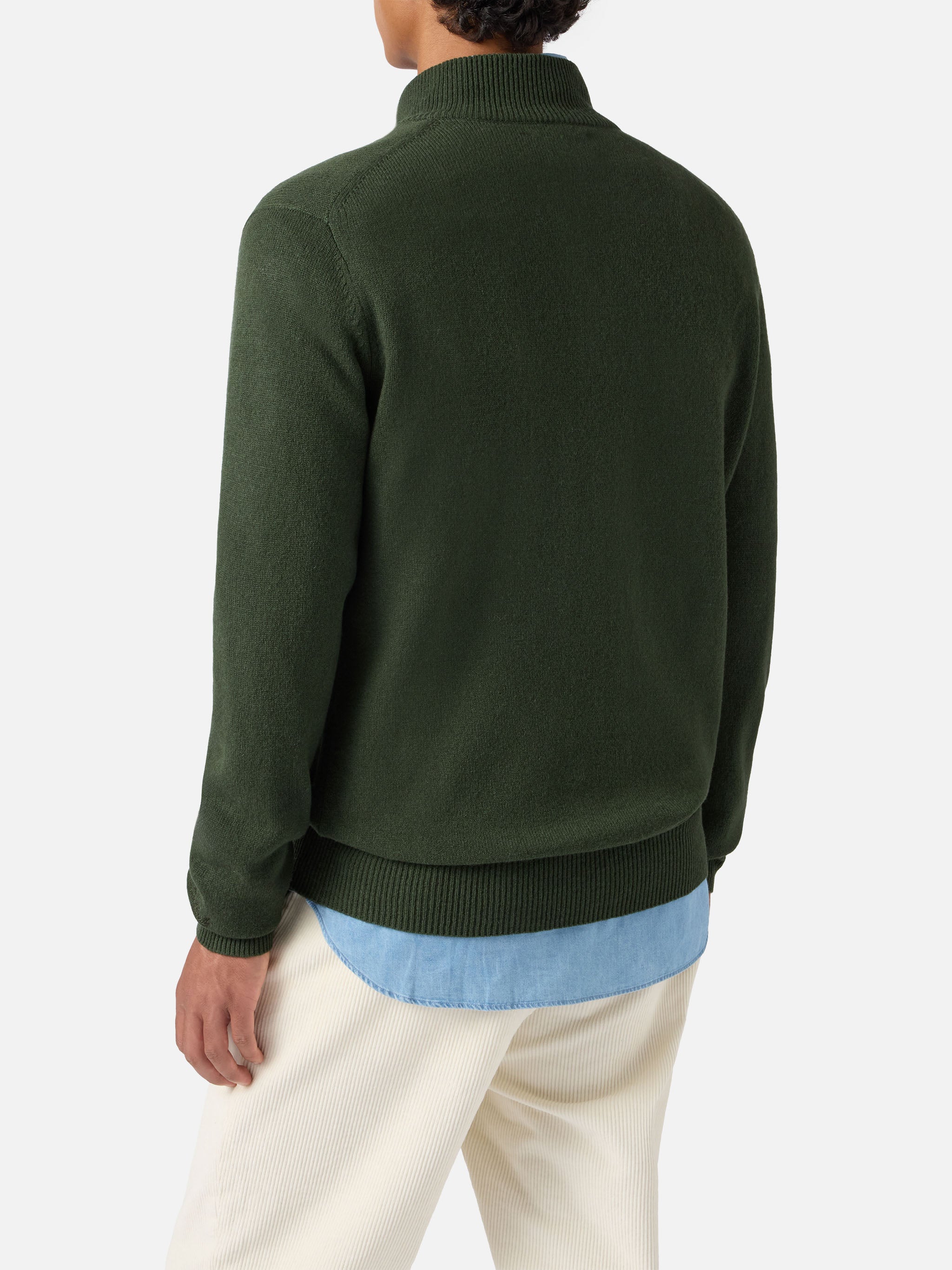 mc2-saint-barth-jermyn-pullover-mezza-zip-lambswool-verde-muschio-uomo image 3