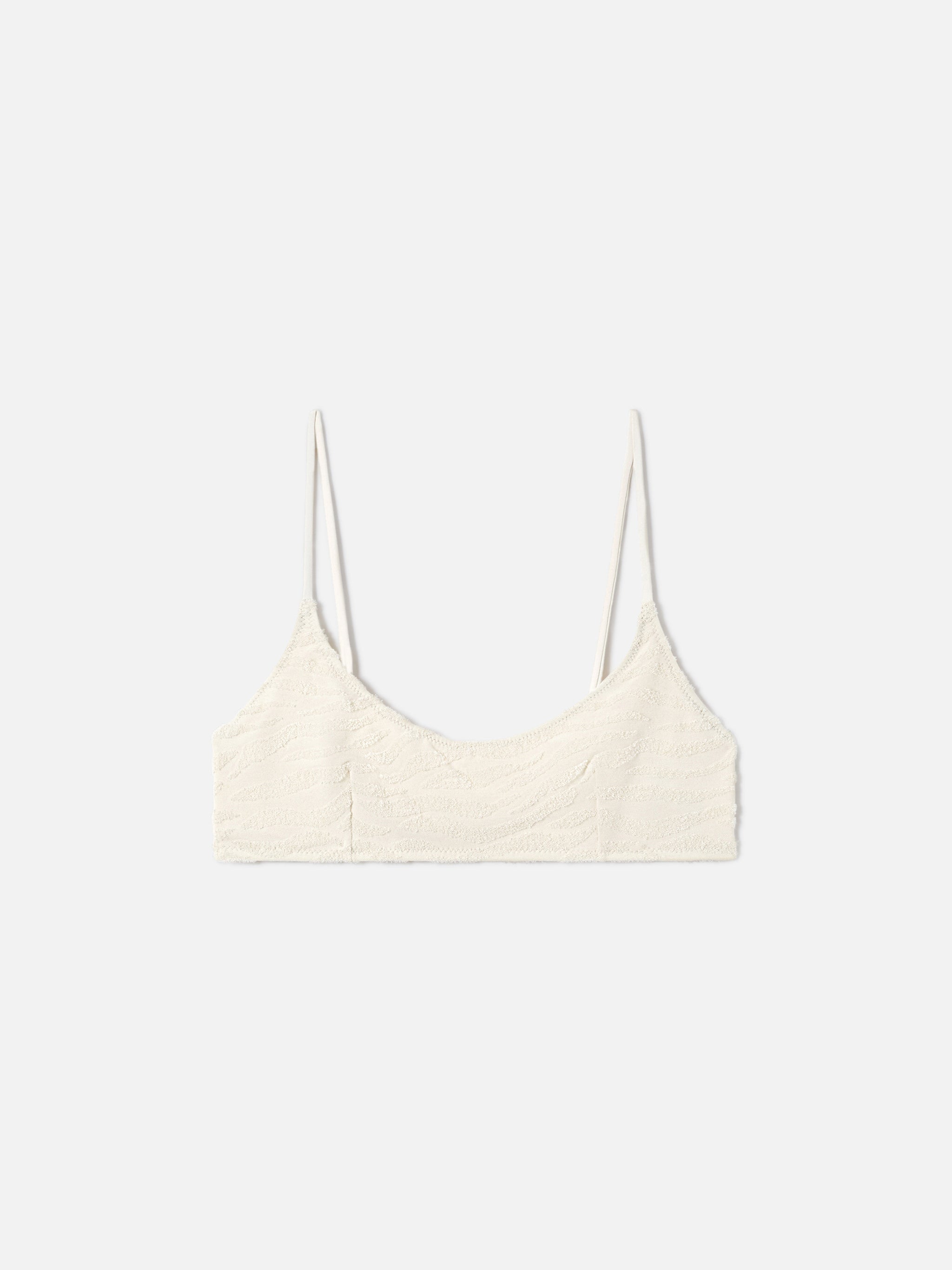 mc2-saint-barth-top-donna-judy-spugna-zebra-beige-spalline-regolabili image 1