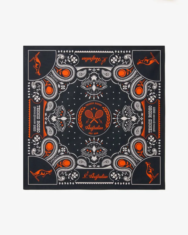 australian-bandana-rodeo-bandana-in-cotone-antracite-stampa-digitale image 1
