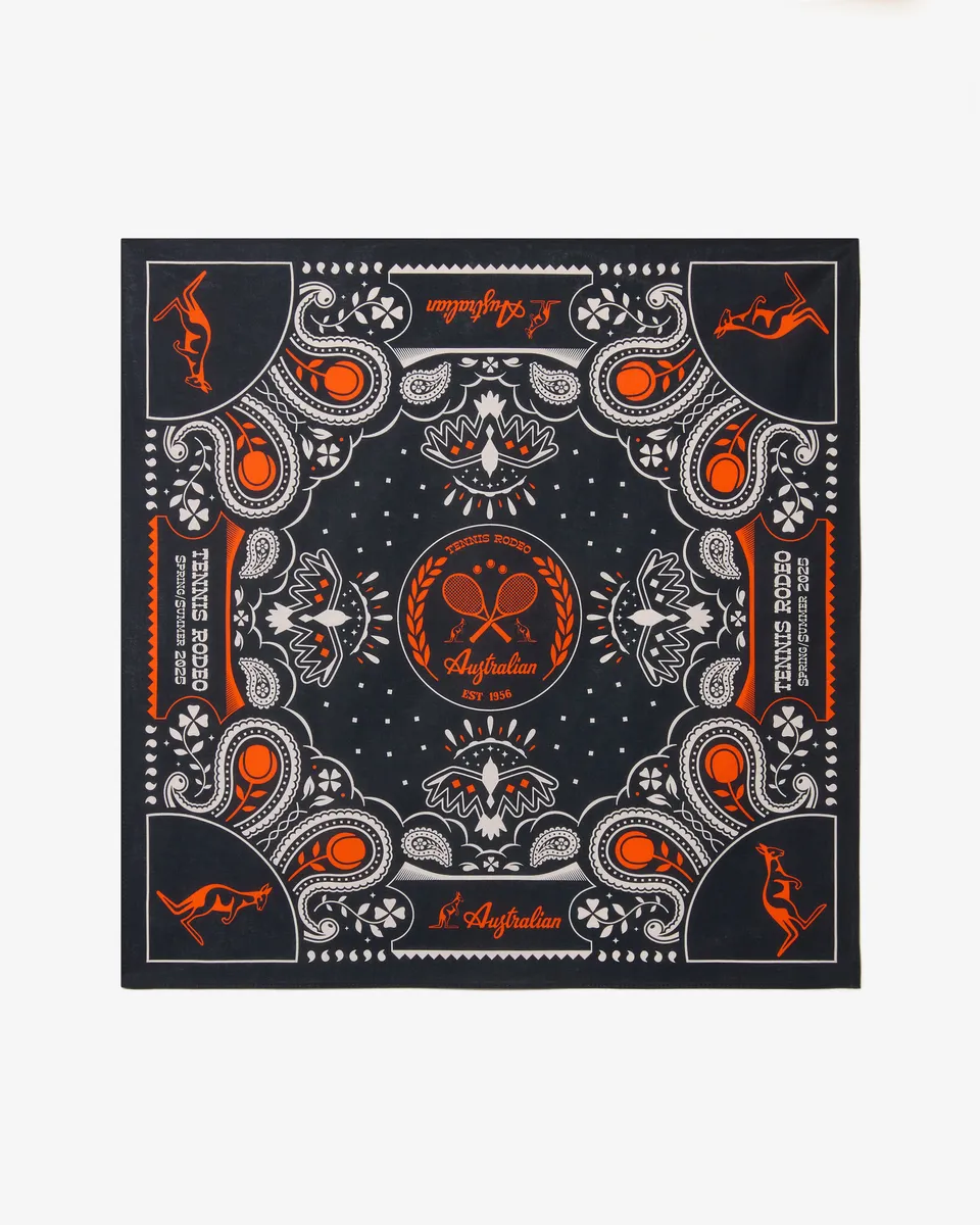 australian-bandana-rodeo-bandana-in-cotone-antracite-stampa-digitale image 1